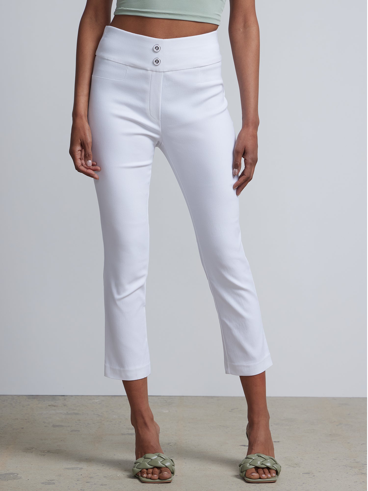 Petite Whitney High-Waisted Pull-On Slim-Leg Capri Pant Petite Whitney High-Waisted Pull-On Slim-Leg Capri Pant