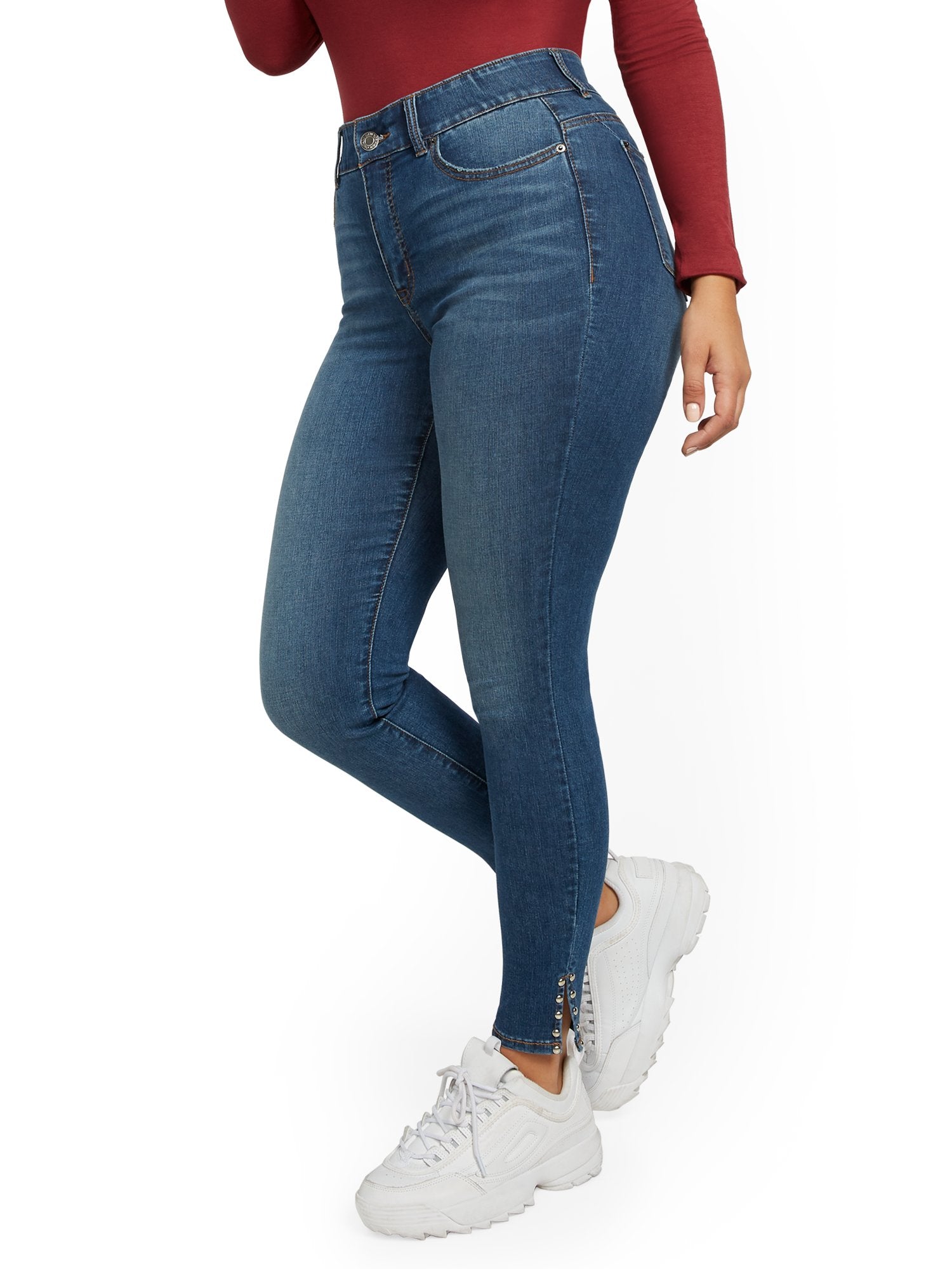 Mya Curvy High-Waisted Sculpting No Gap Super-Skinny Jeans