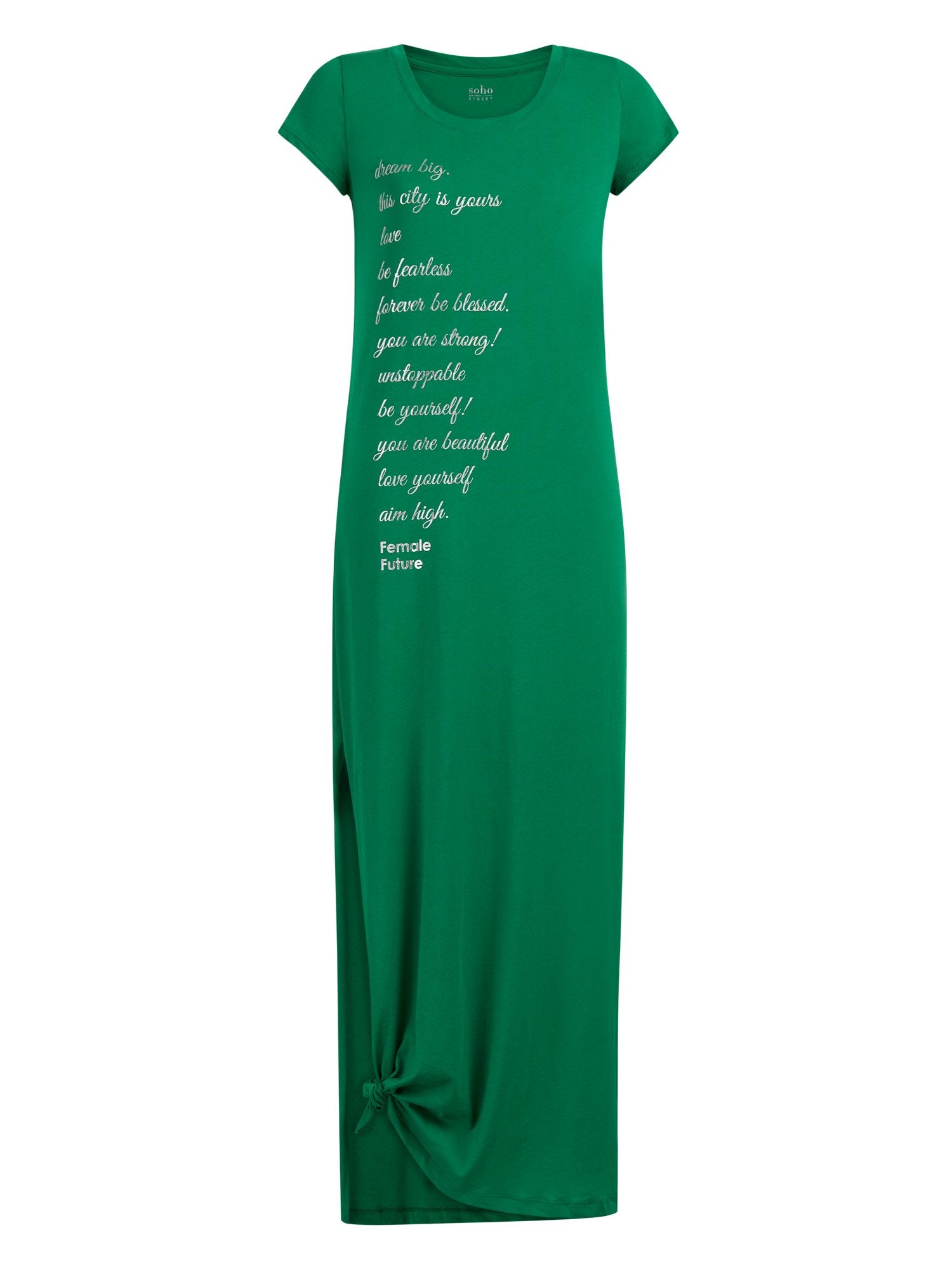 Green Cotton Maxi Tee Dress – New York & Company