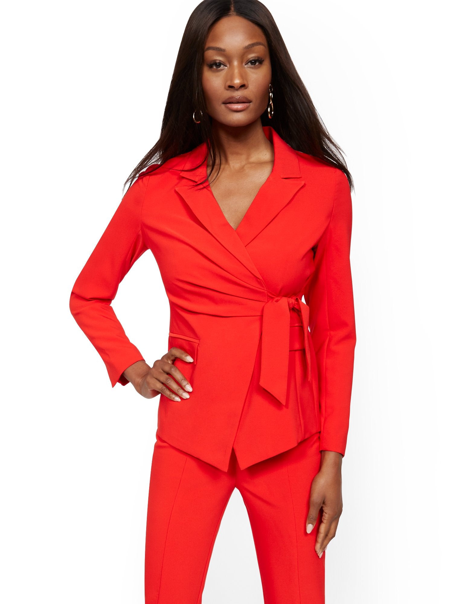 open lace back dress Red Tweed Blazer Dress with Belt Purse Medium