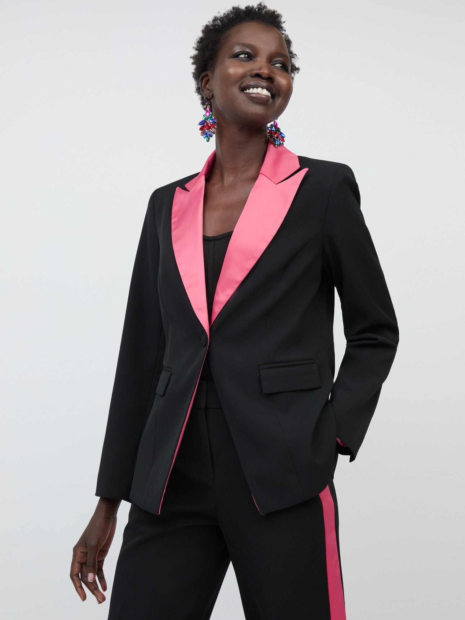 Contrast-Lapel Blazer – New York & Company