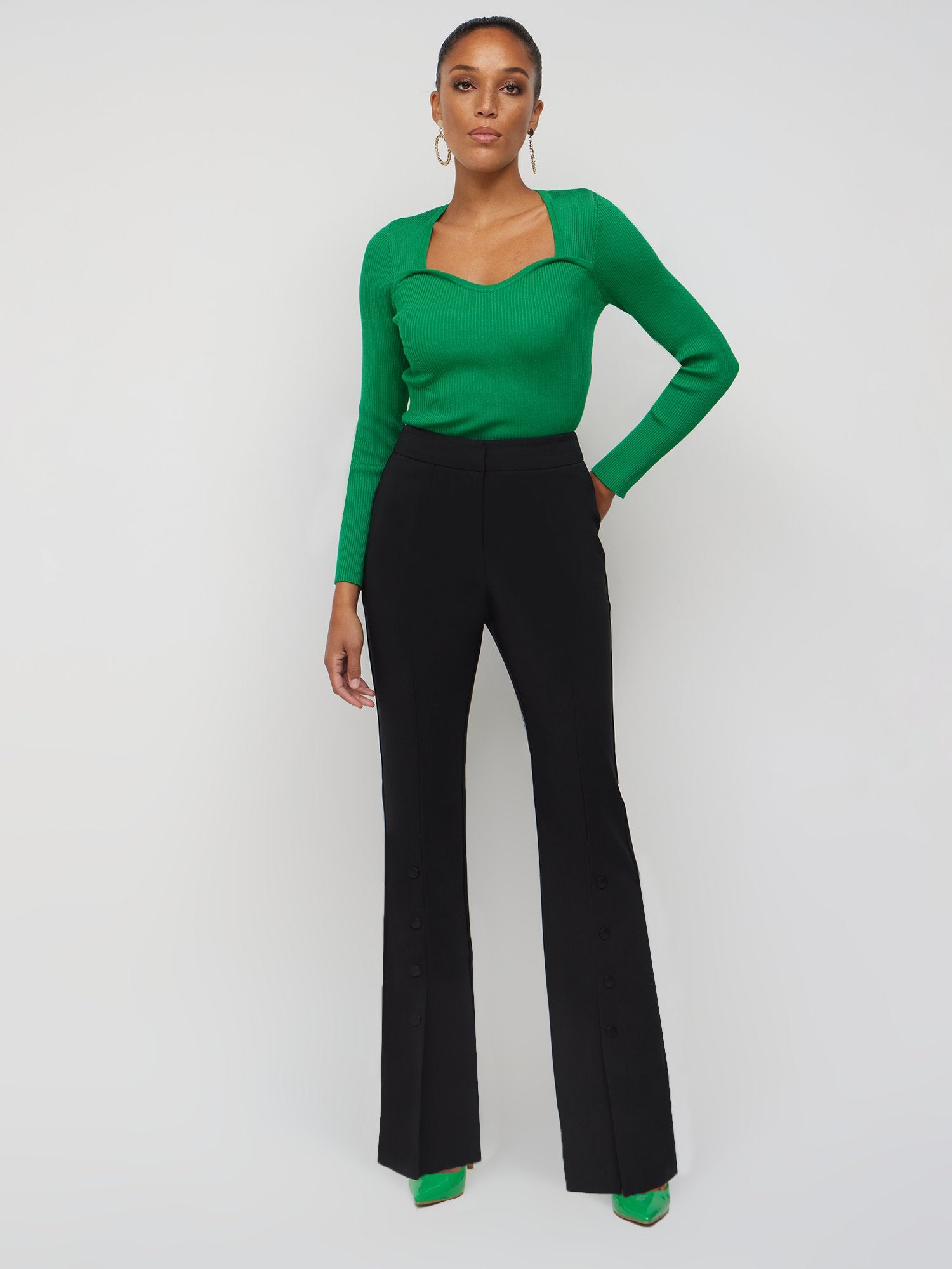 Front-Slit Flare Pant