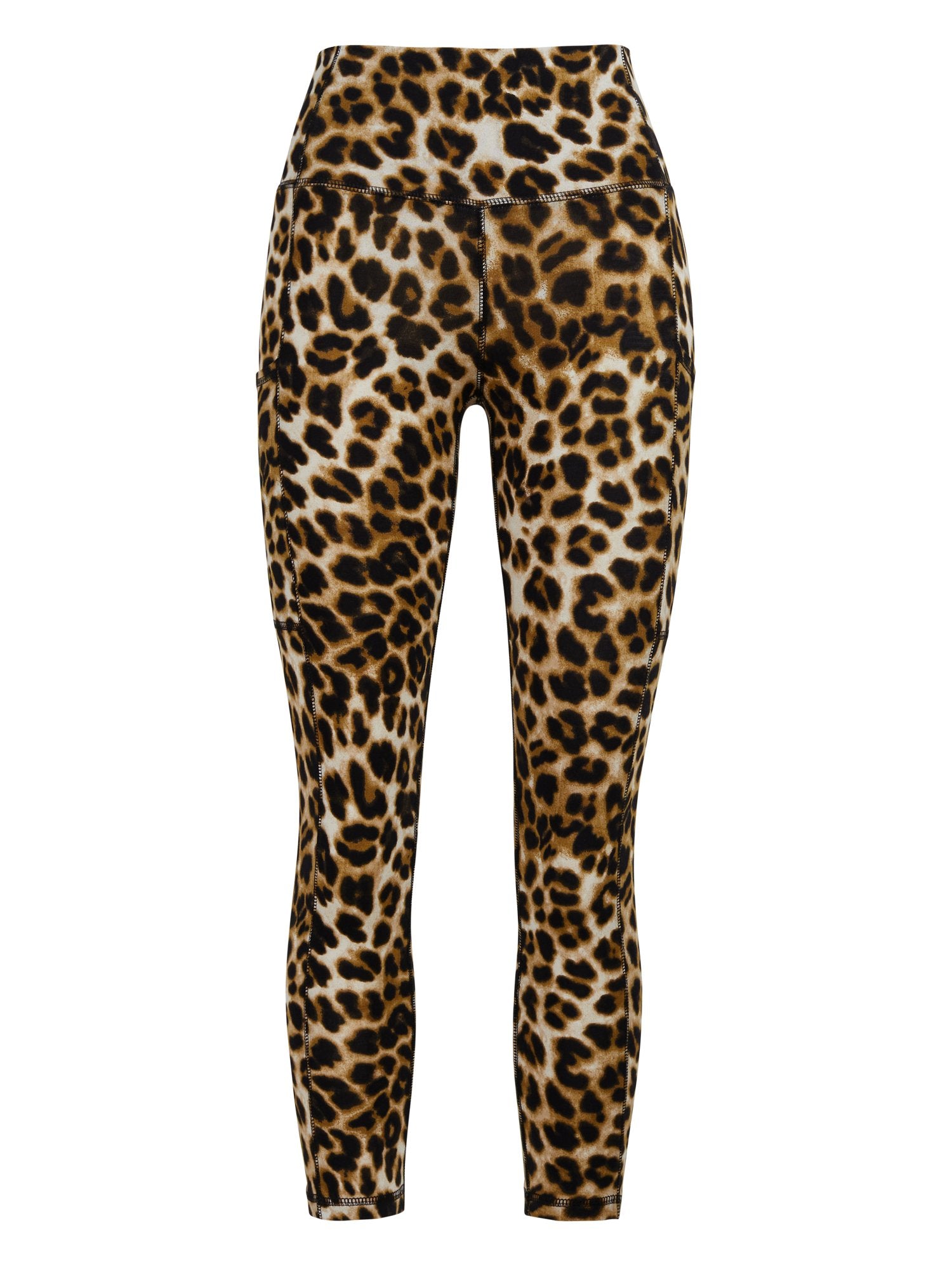 High-Waisted Capri Pocket Legging - Leopard – New York & Company