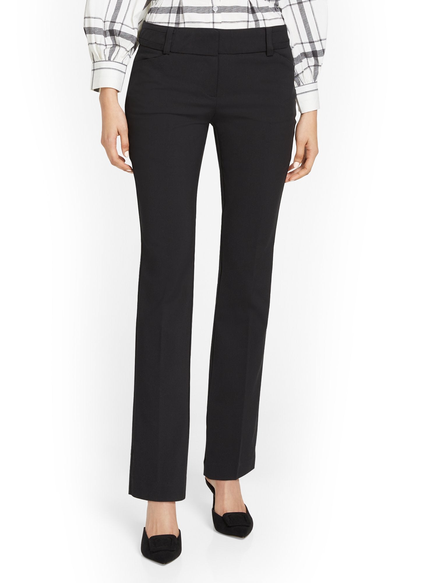 slim fit dress slacks Pull On Slim Dress Pants Women's in Black main image 1