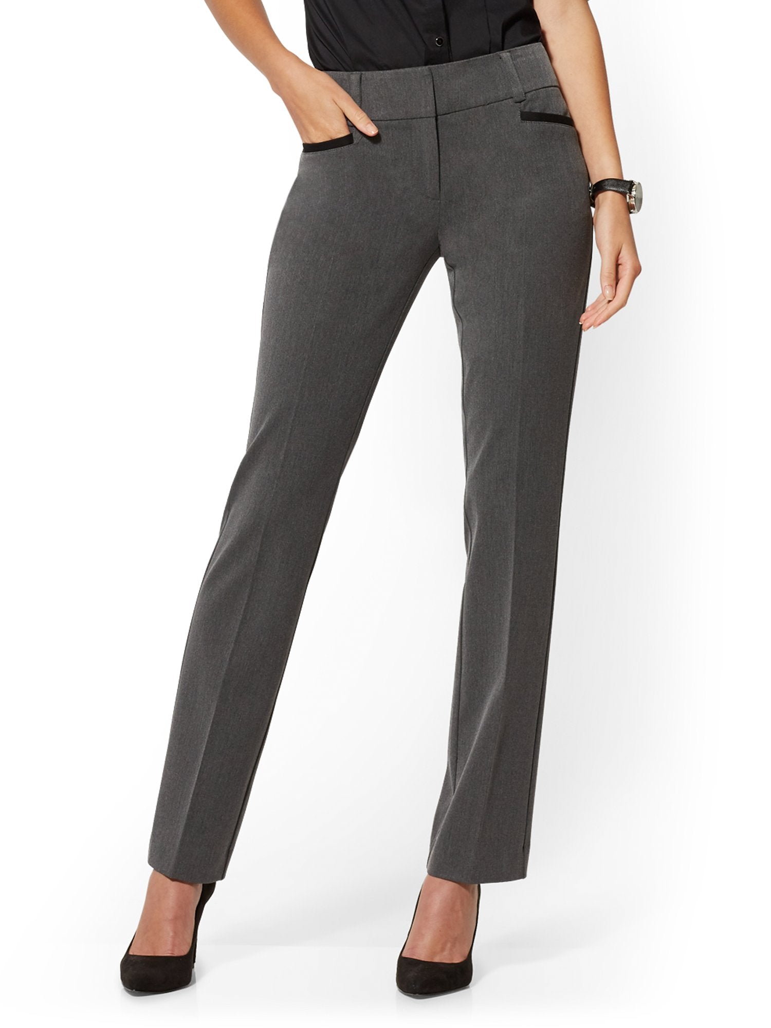 sachin and babi light blue dress Tall Grey Straight-Leg Pant - Signature - Superstretch