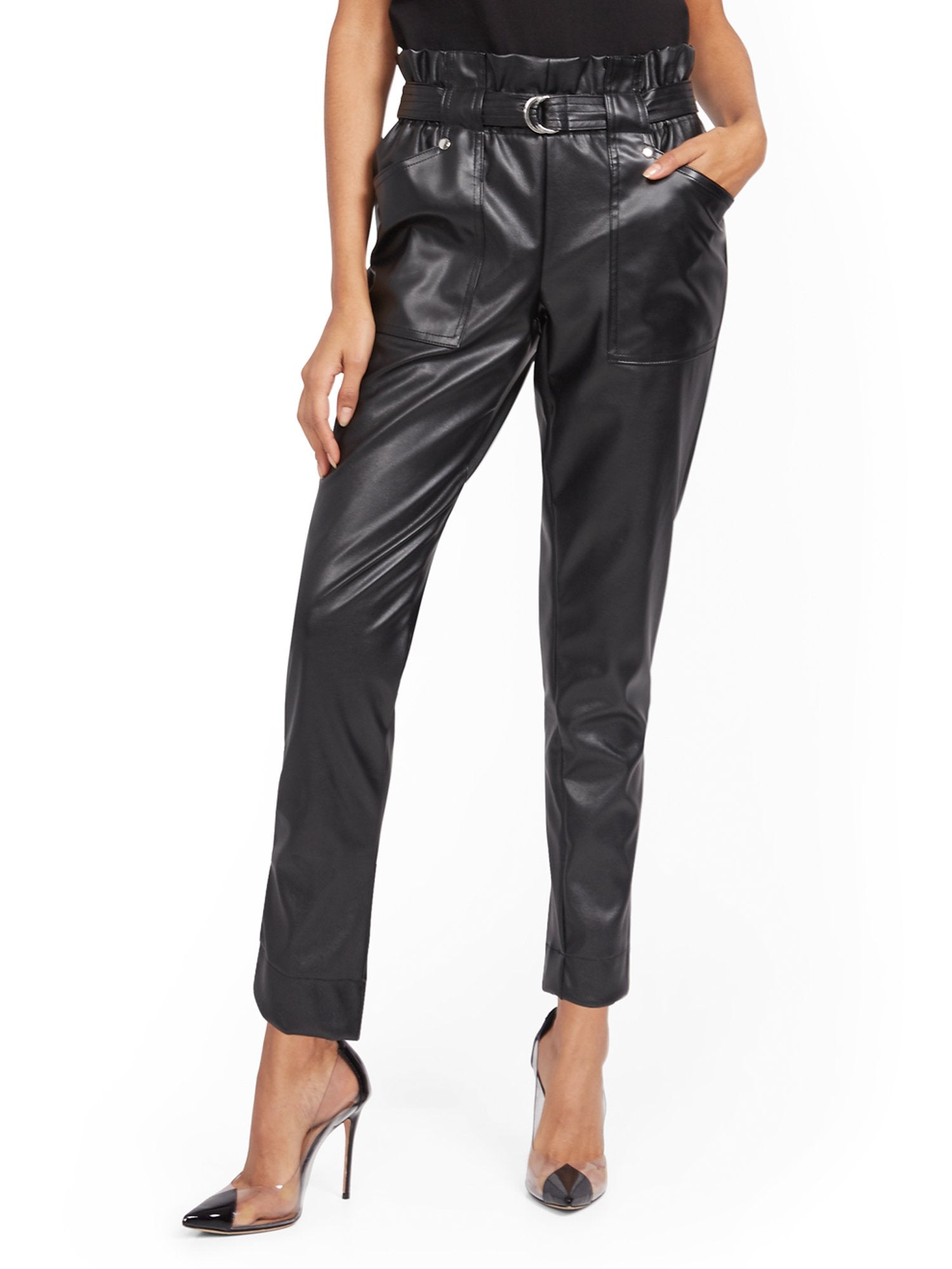 Black Faux-Leather Pant  New York & Company