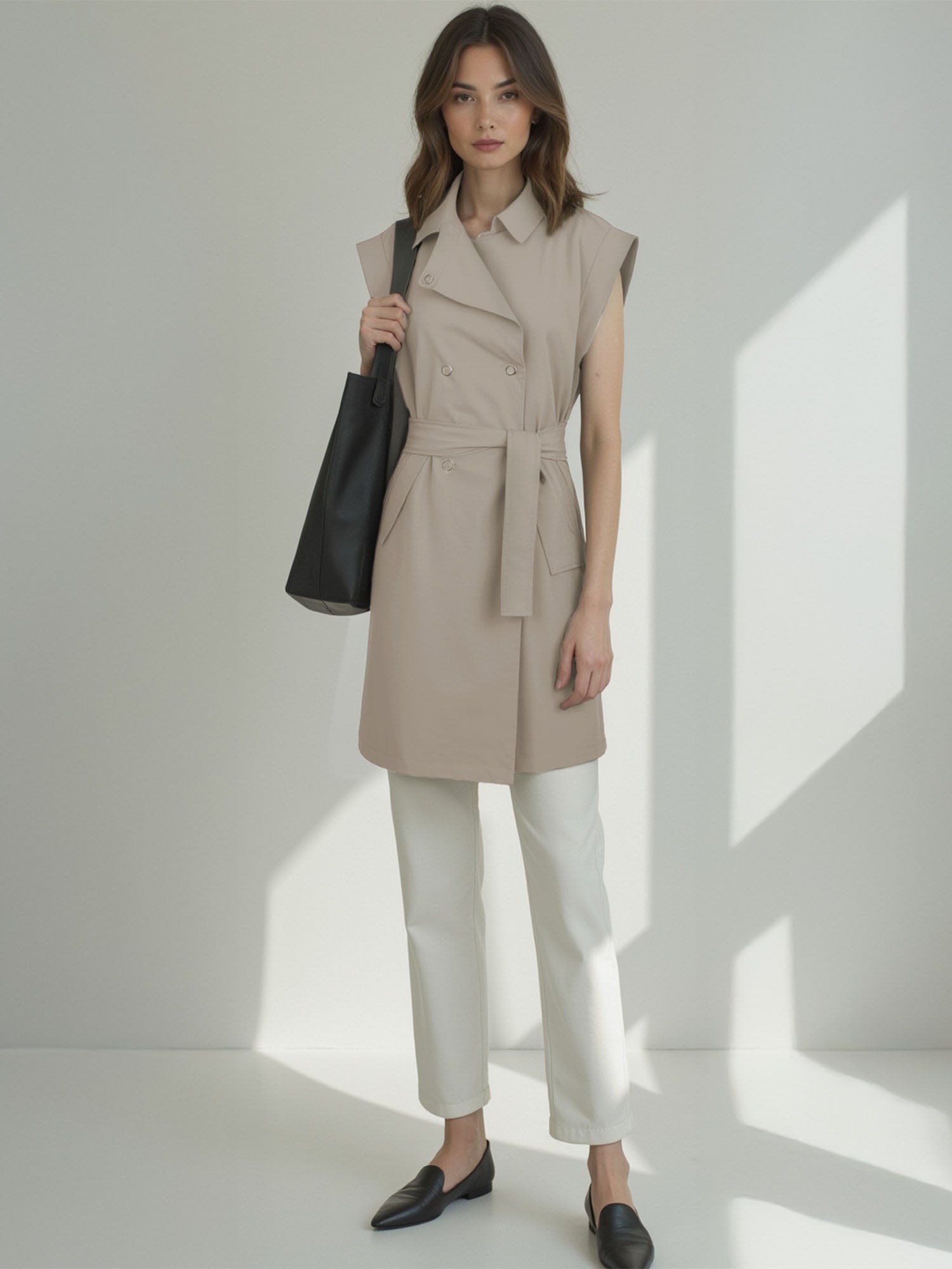 【l'or】sleeveless coat dress (beige) Ralph Lauren Sleeveless Trench Dress | Bloomingdale's