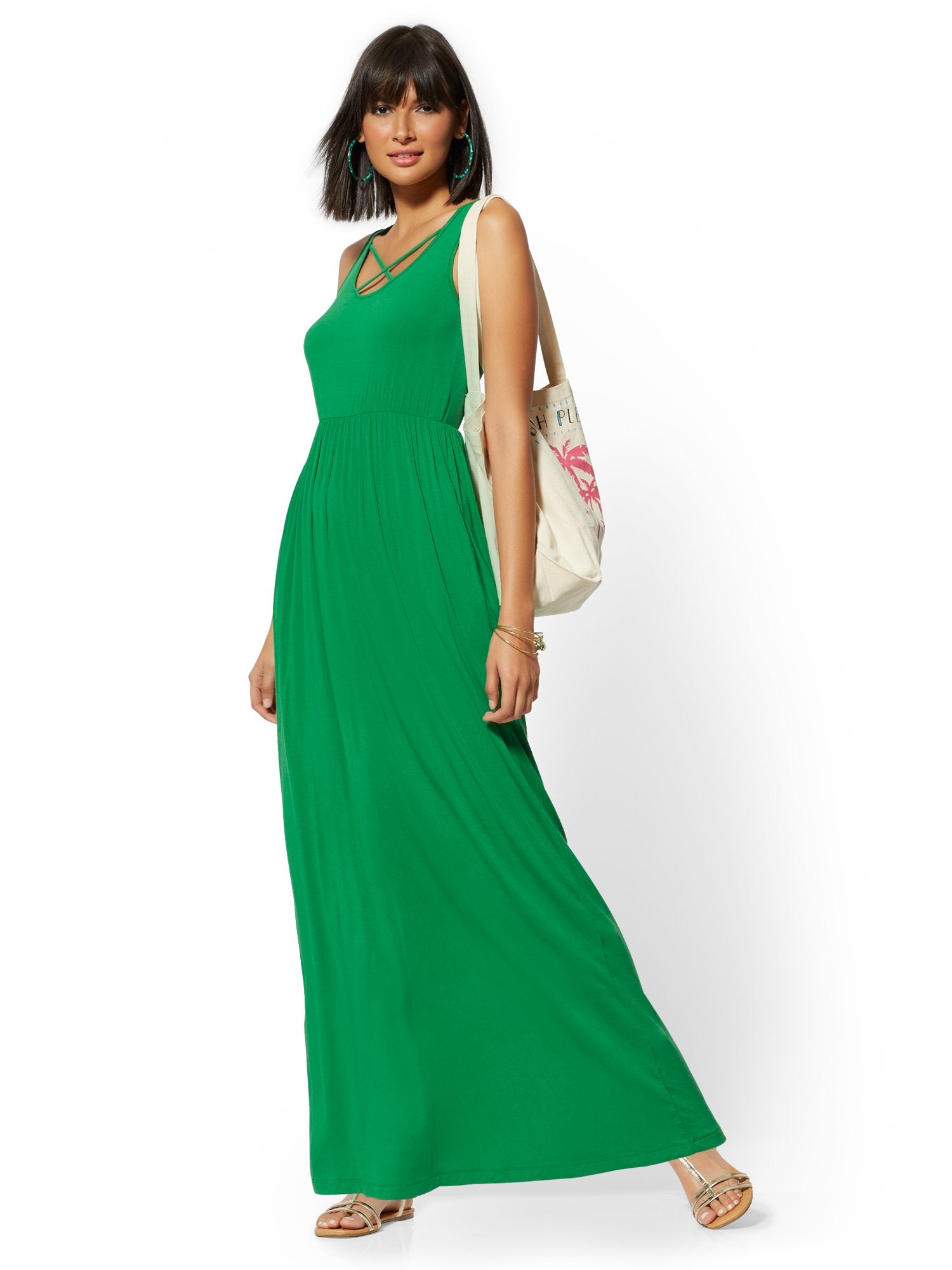 Crisscross-Front Maxi Dress - Soho Street New York & Company Crisscross-Front Maxi Dress - Soho Street New York & Company