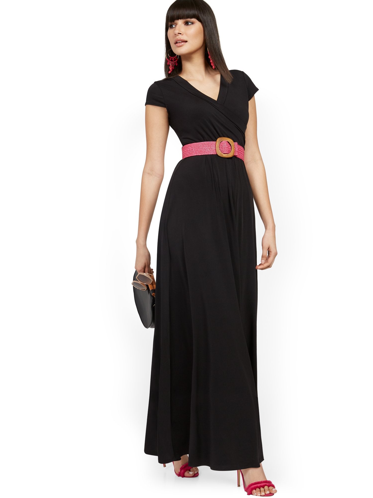 Belted Wrap Maxi Dress New York & Company Belted Wrap Maxi Dress New York & Company