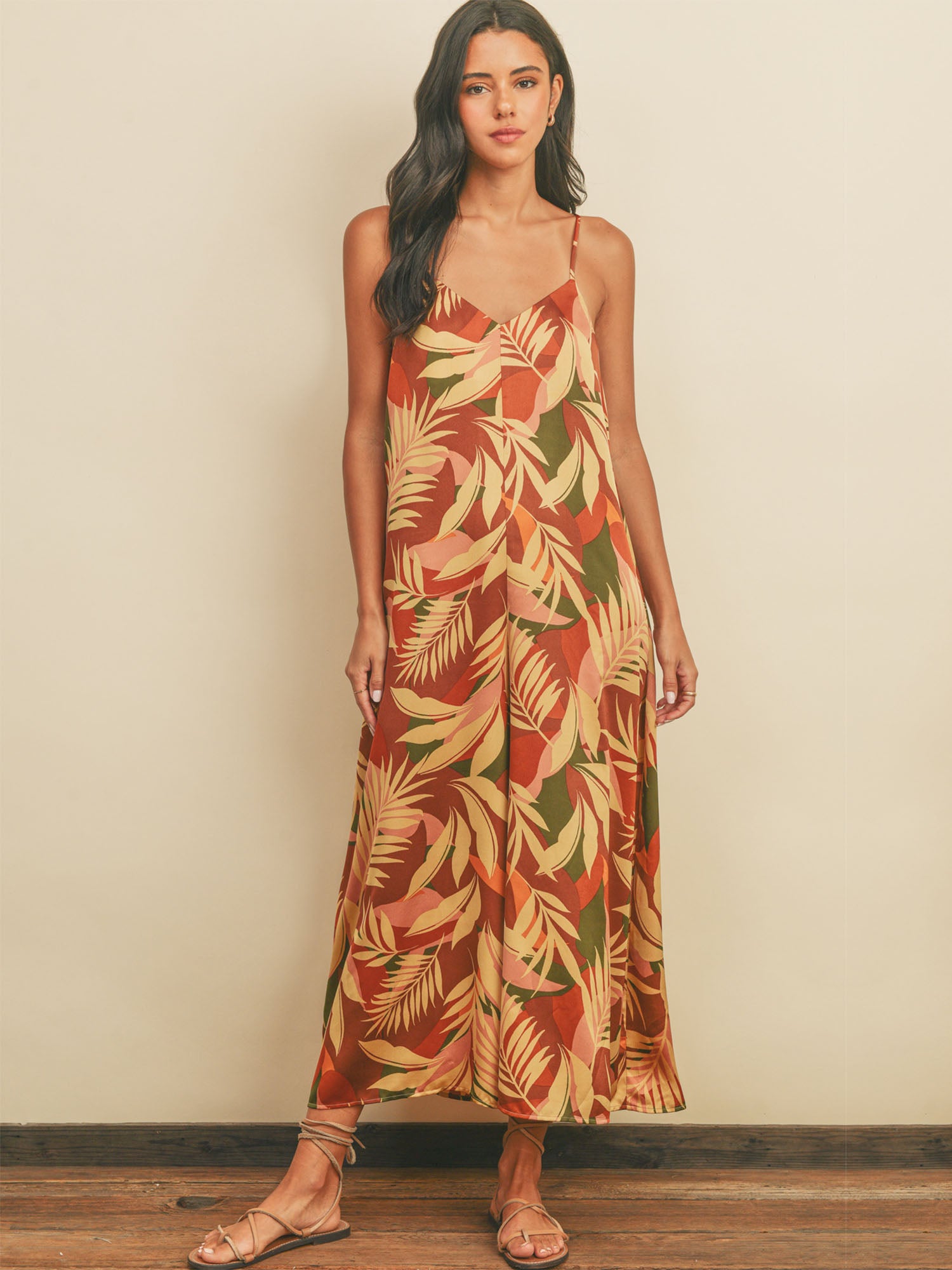 Dress Forum Printed Wide Leg Tank Jumpsuit