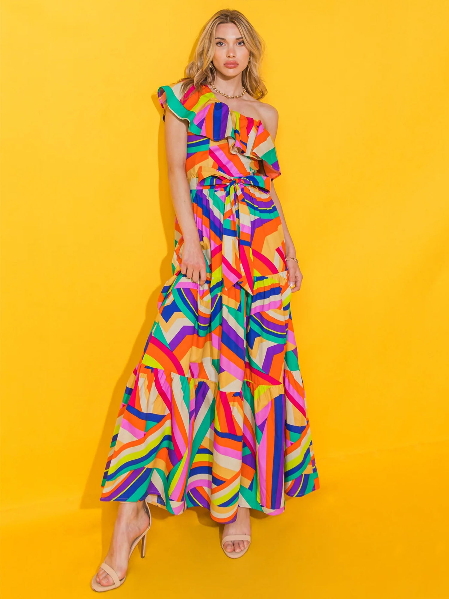 Multi Swirl Maxi Dress