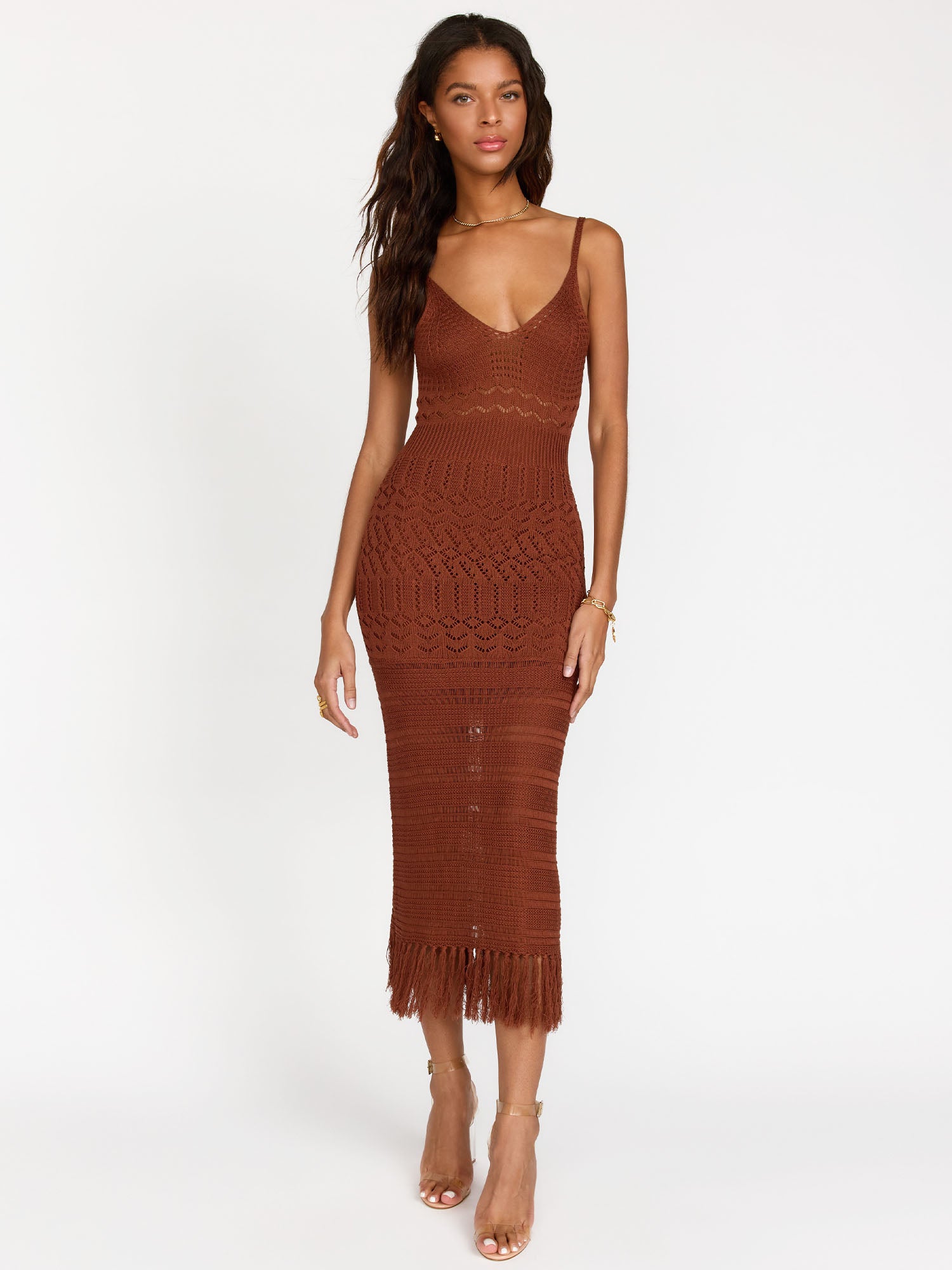 Lush Sleeveless Crochet Fringe Maxi Dress - Brands We Love New York & Company Lush Sleeveless Crochet Fringe Maxi Dress - Brands We Love New York & Company