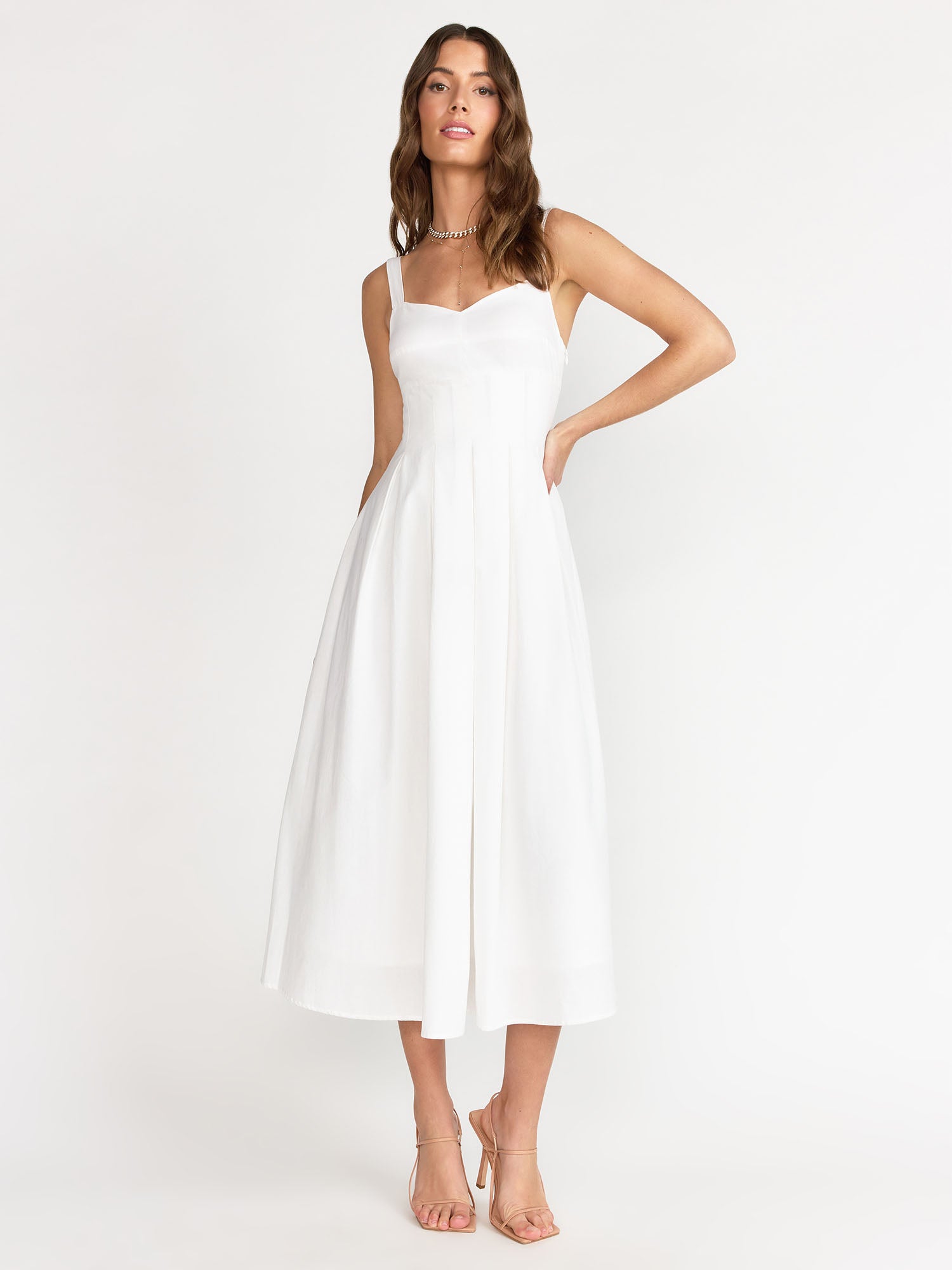 Roxanna - Sleeveless Corset Midi Dress
