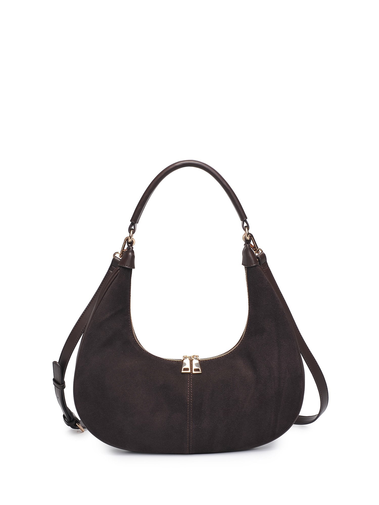 Black suede Bag/MODA LUXE Moda Luxe Suede Front Turnlock Crossbody - Brands We Love  main image 3