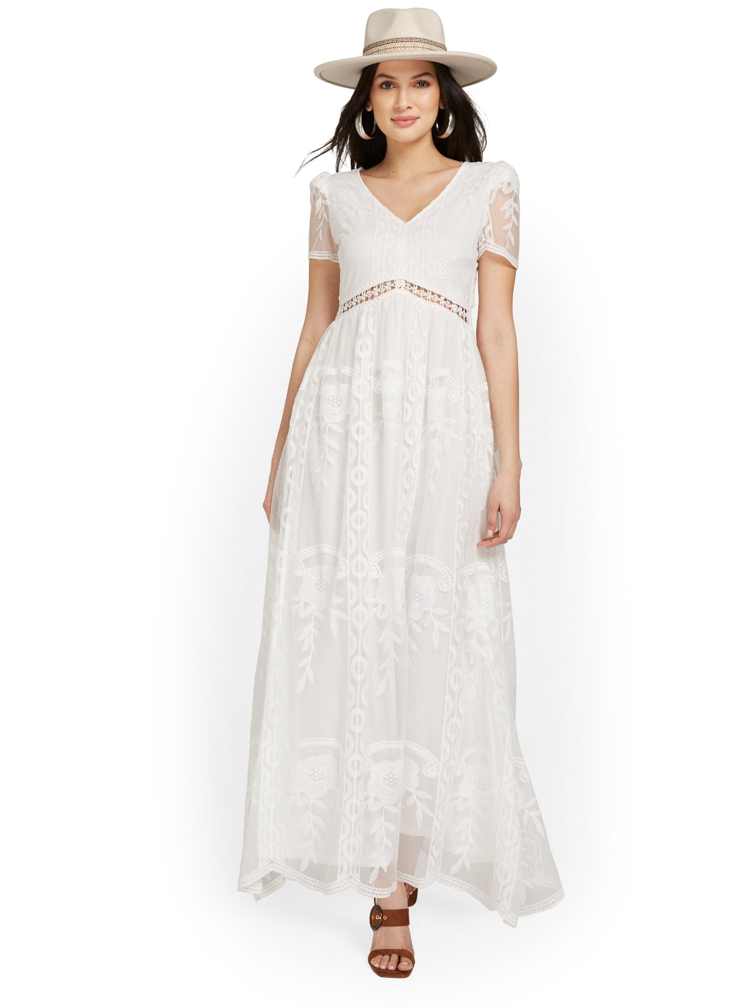 Lace V-Neck Maxi Dress Lace V-Neck Maxi Dress