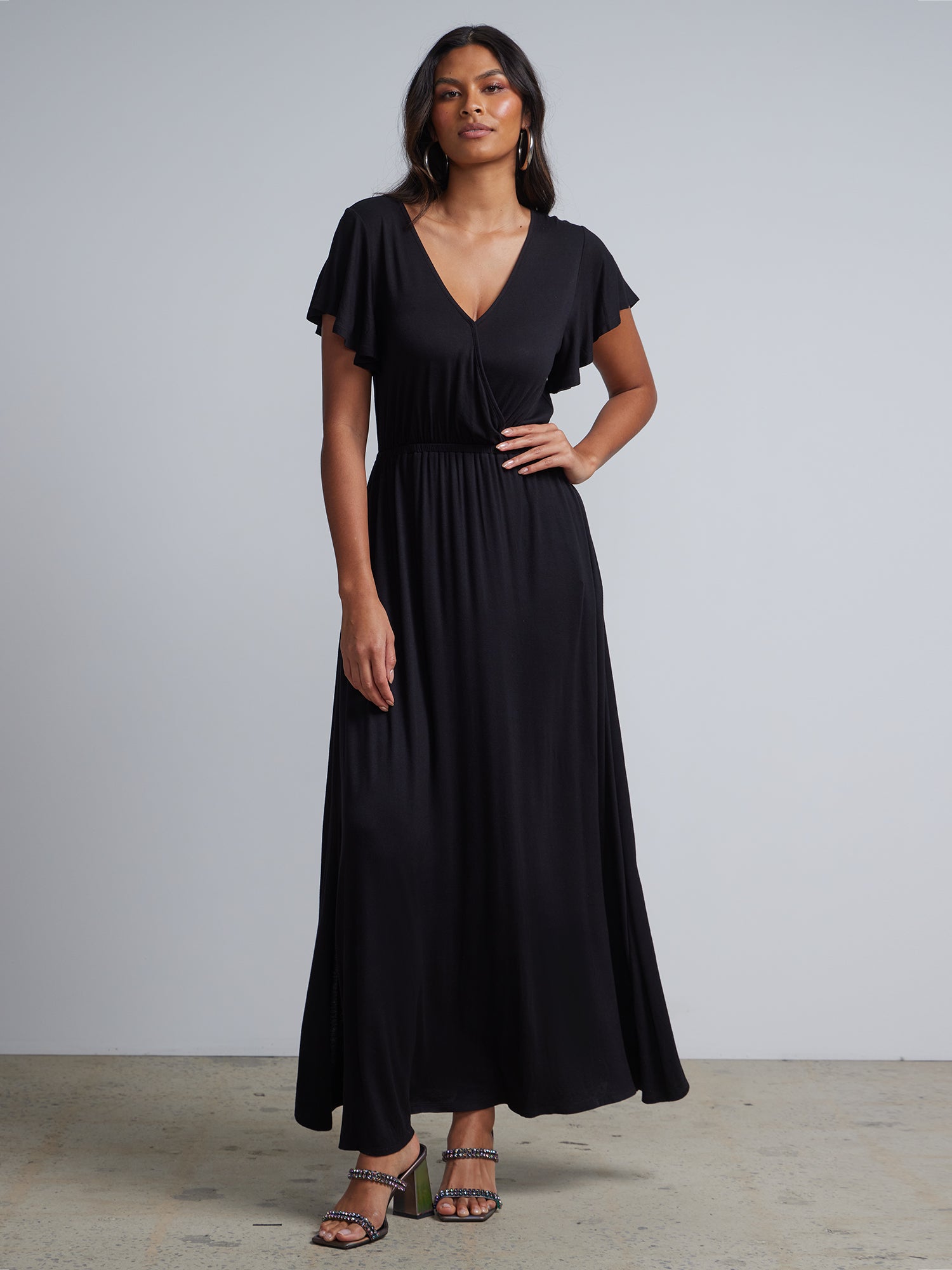 claude cut out side split maxi dress - black Shona Joy cutout – Zatarra Dress Hire Monte Carlo Dress Modest Tea Length Fall Crafted in a classic Size:2P