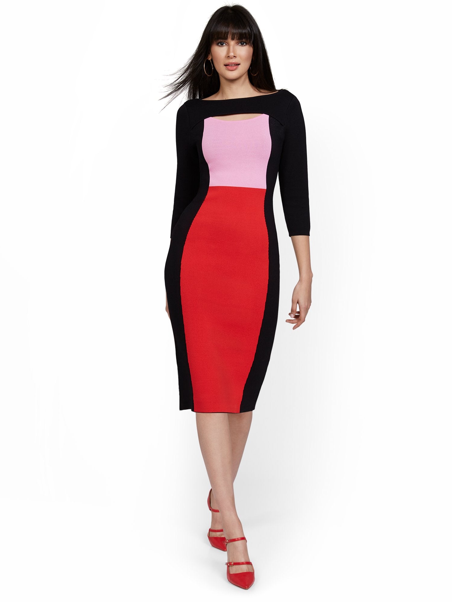 Colorblock Midi Dress Colorblock Midi Dress