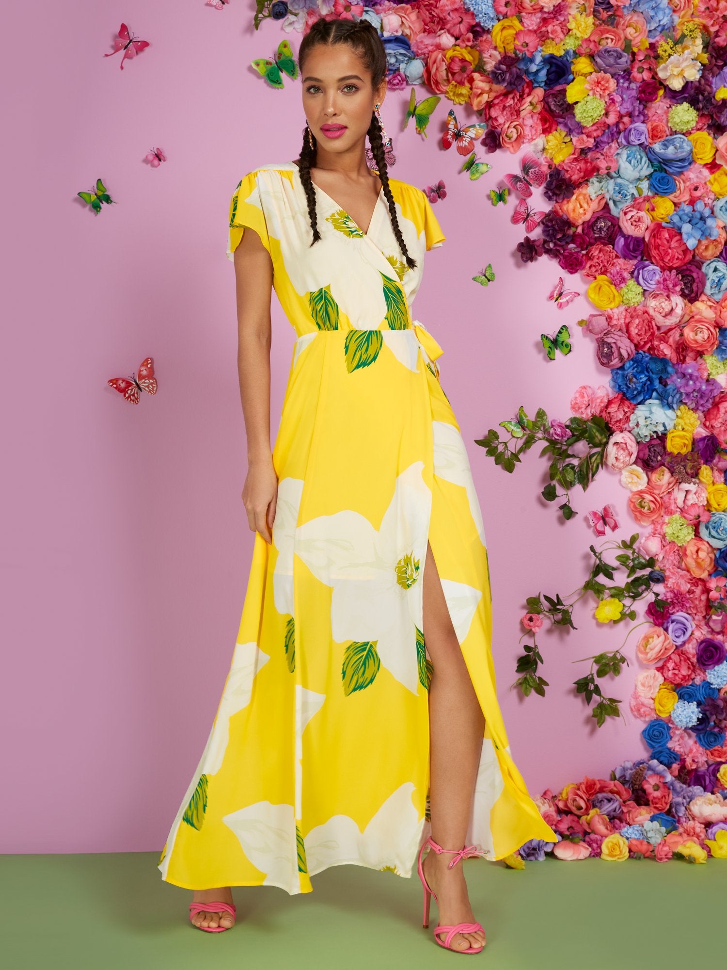 maxi dress new york and company Sl Button Down a Line Maxi Dress - Small / Natural
