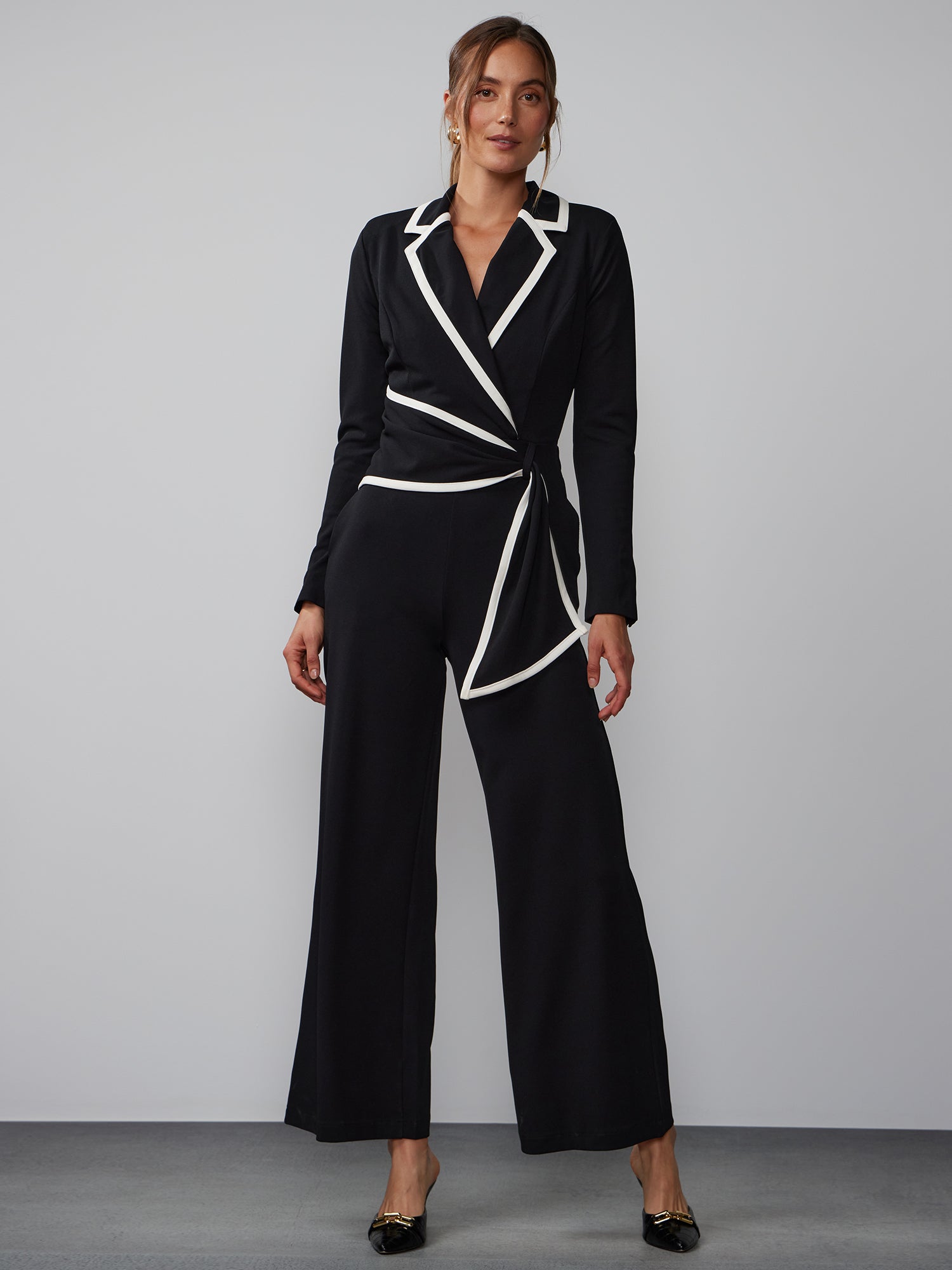 Long Sleeve Wrap Style Jumpsuit – New York \u0026 Company