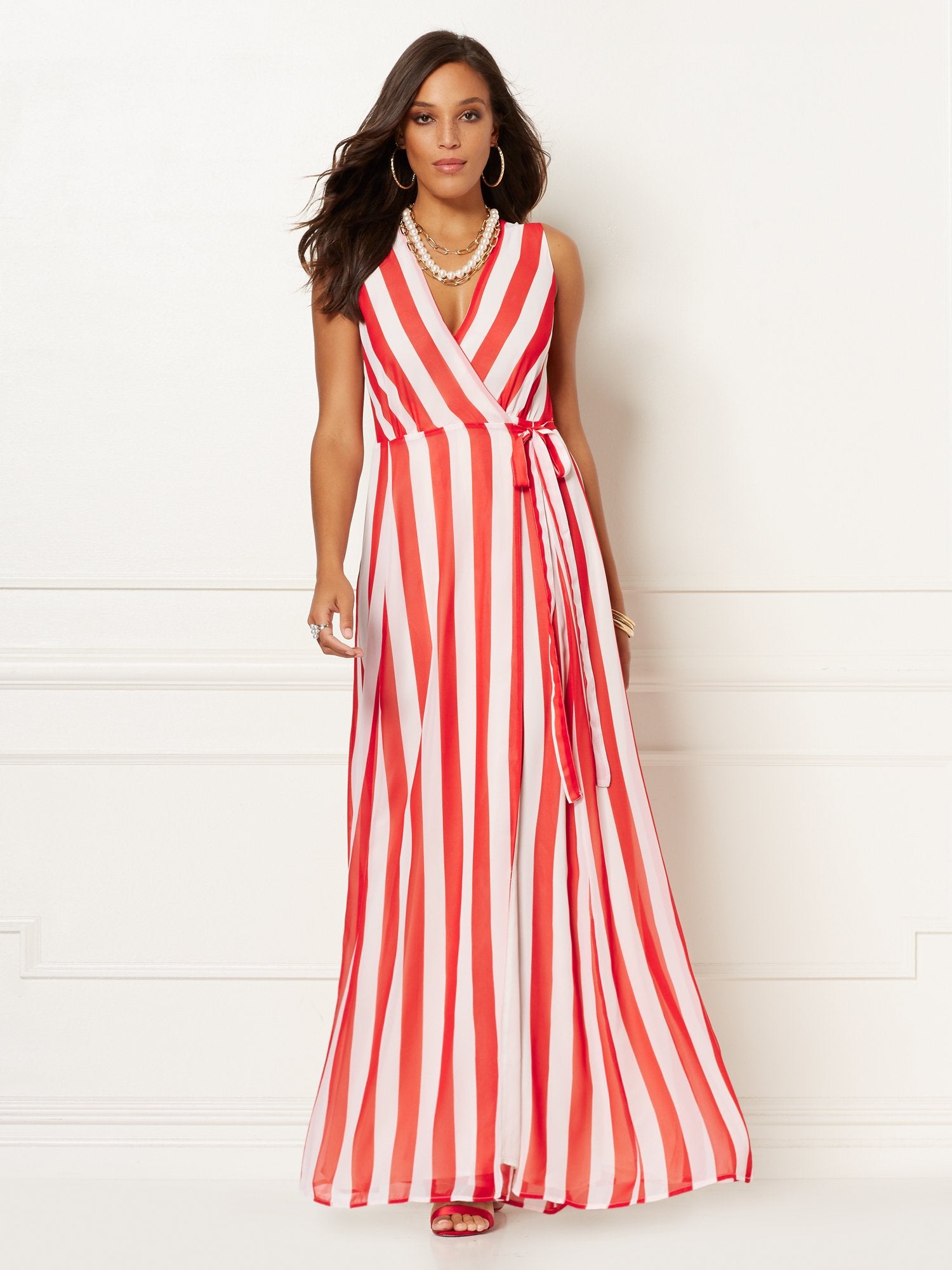 Stripe Kenzie Maxi Dress - Eva Mendes Collection New York & Company Stripe Kenzie Maxi Dress - Eva Mendes Collection New York & Company
