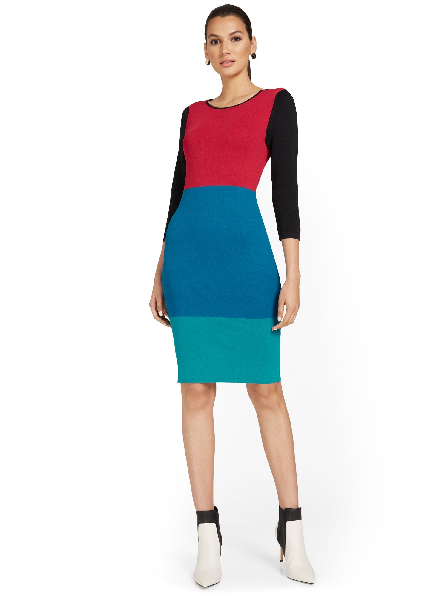 Colorblock Sweater Dress – New York & Company Colorblock Sweater Dress – New York & Company