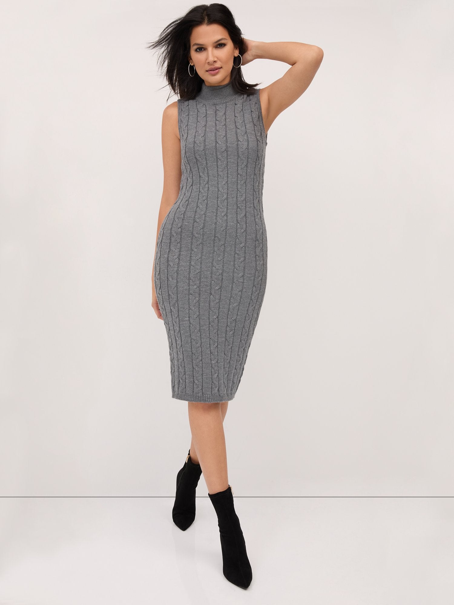 Cable-Knit Sleeveless Sweater Dress New York & Company Cable-Knit Sleeveless Sweater Dress New York & Company