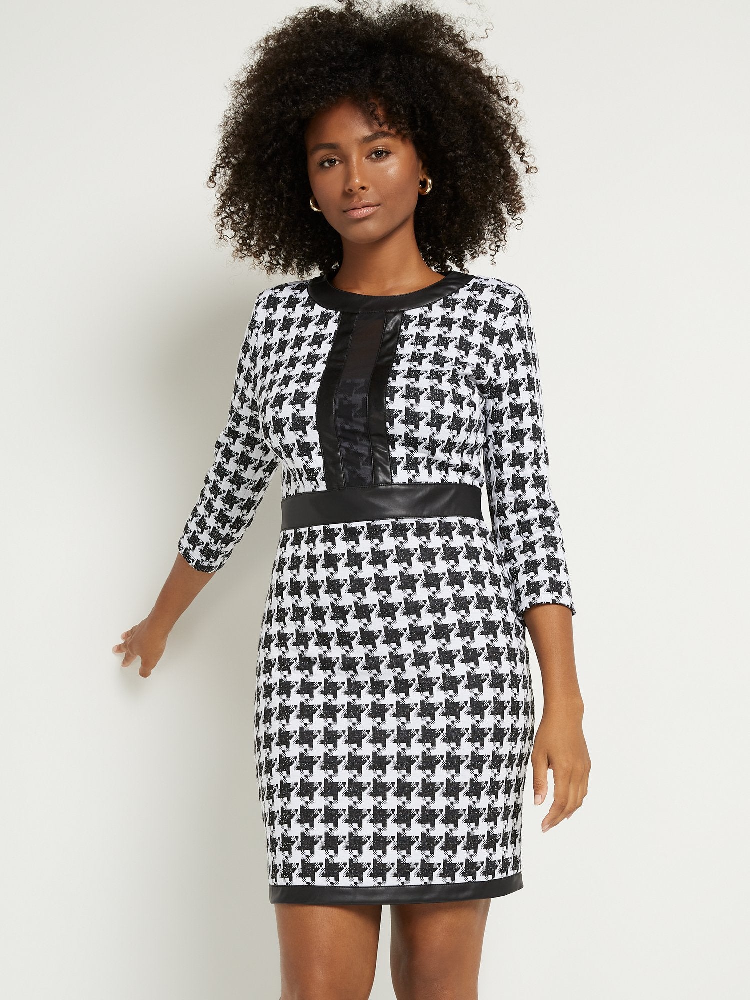 Houndstooth Sheath Dress - Superflex New York & Company Houndstooth Sheath Dress - Superflex New York & Company