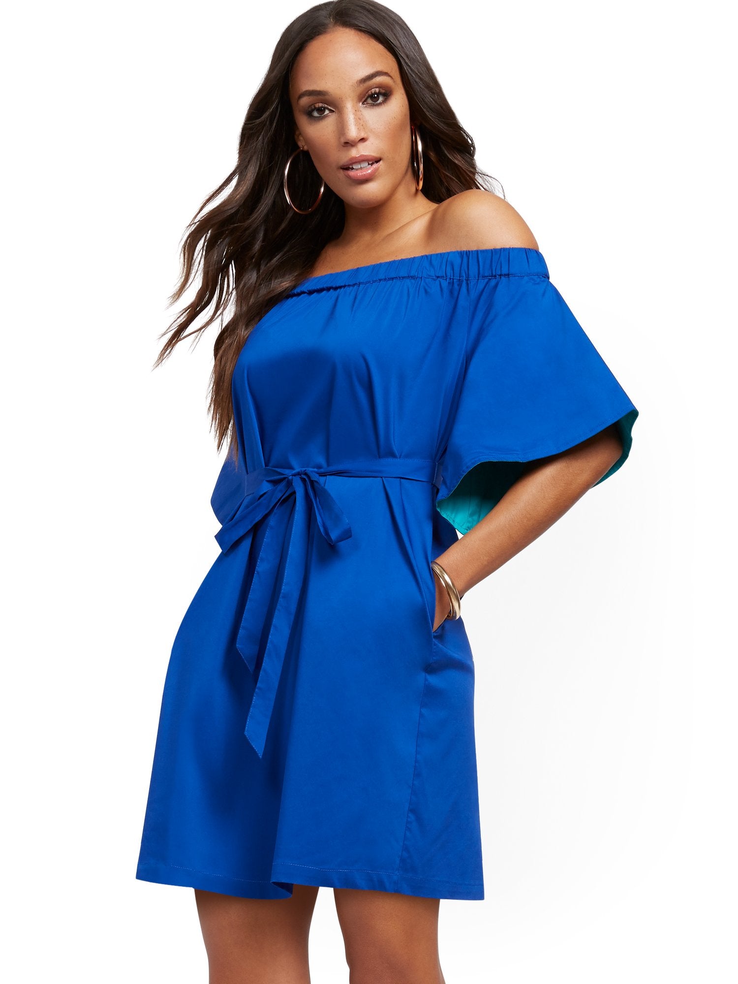 off shoulder hoodie dress Off-the-Shoulder Mini Sweater Dress EGRET / L