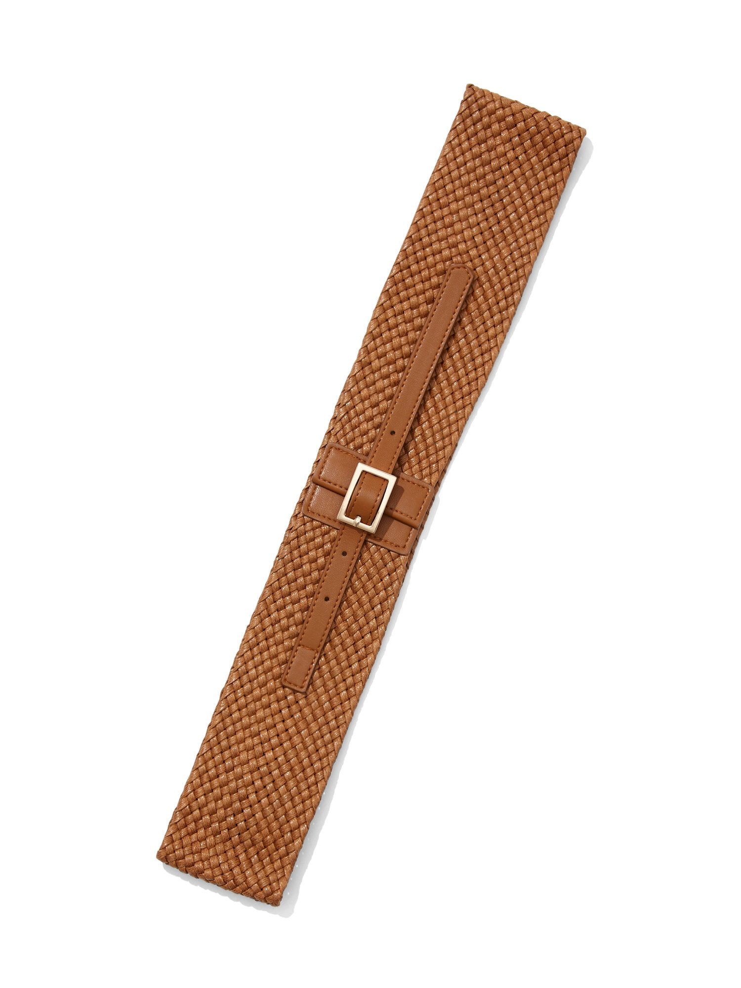 Wide Faux-Leather Woven Belt – New York & Company display picture 2