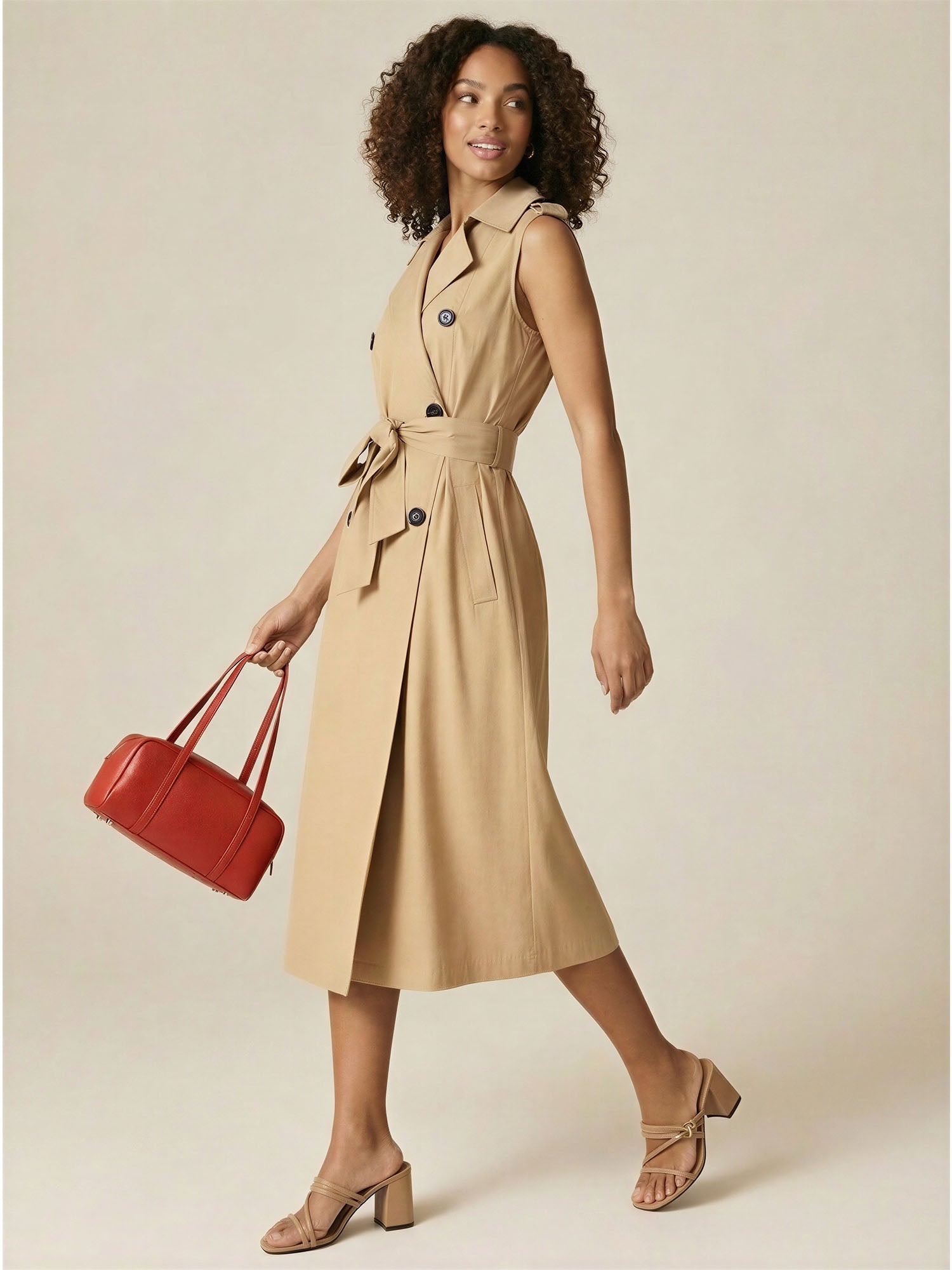 Double Breasted Blazer Fit And Flare Midi Dress