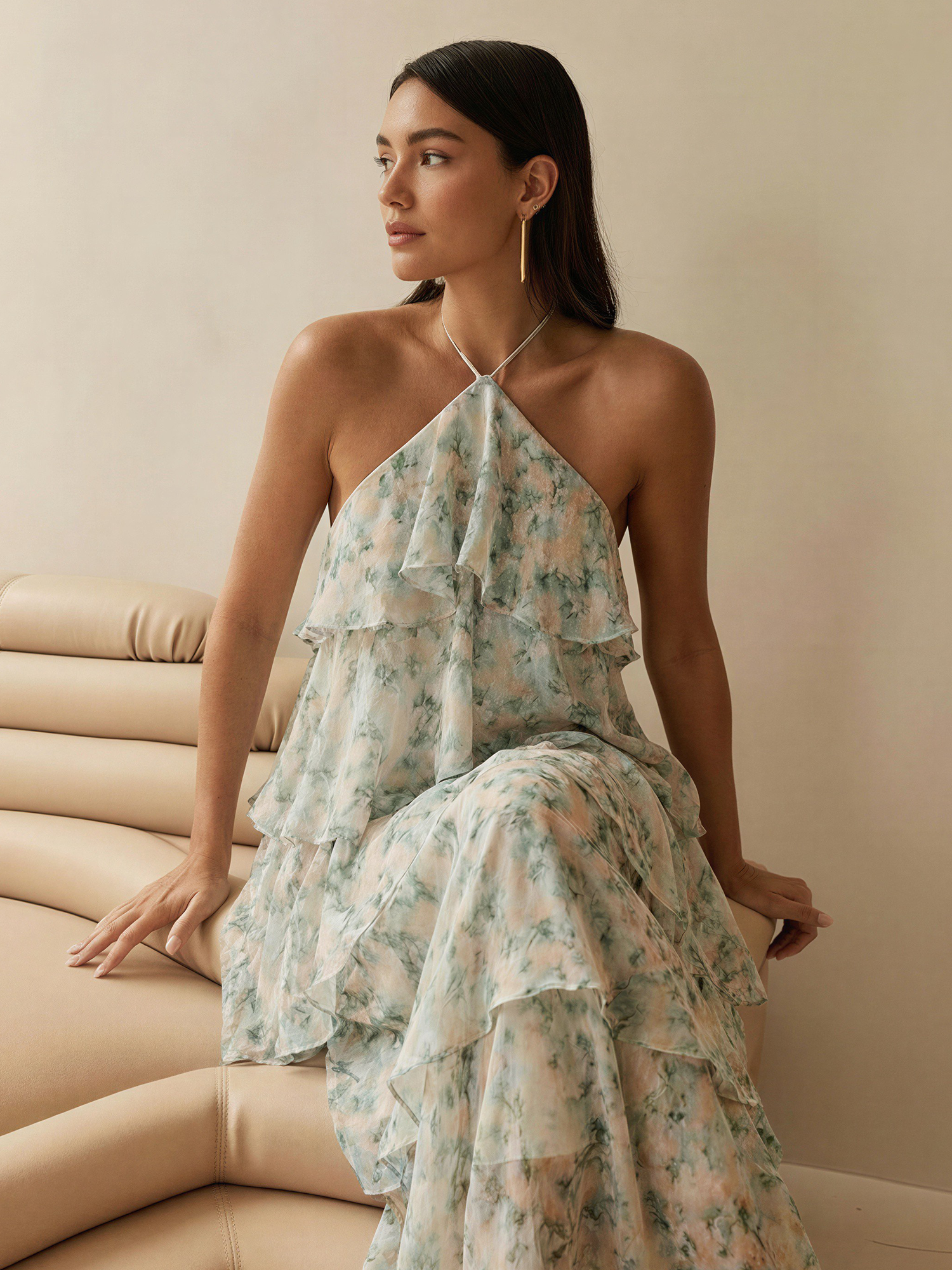 inc floral print maxi dress I.N.C. International Concepts Floral-Print Long-Sleeve V-Neck Maxi Dre DGFOutlet