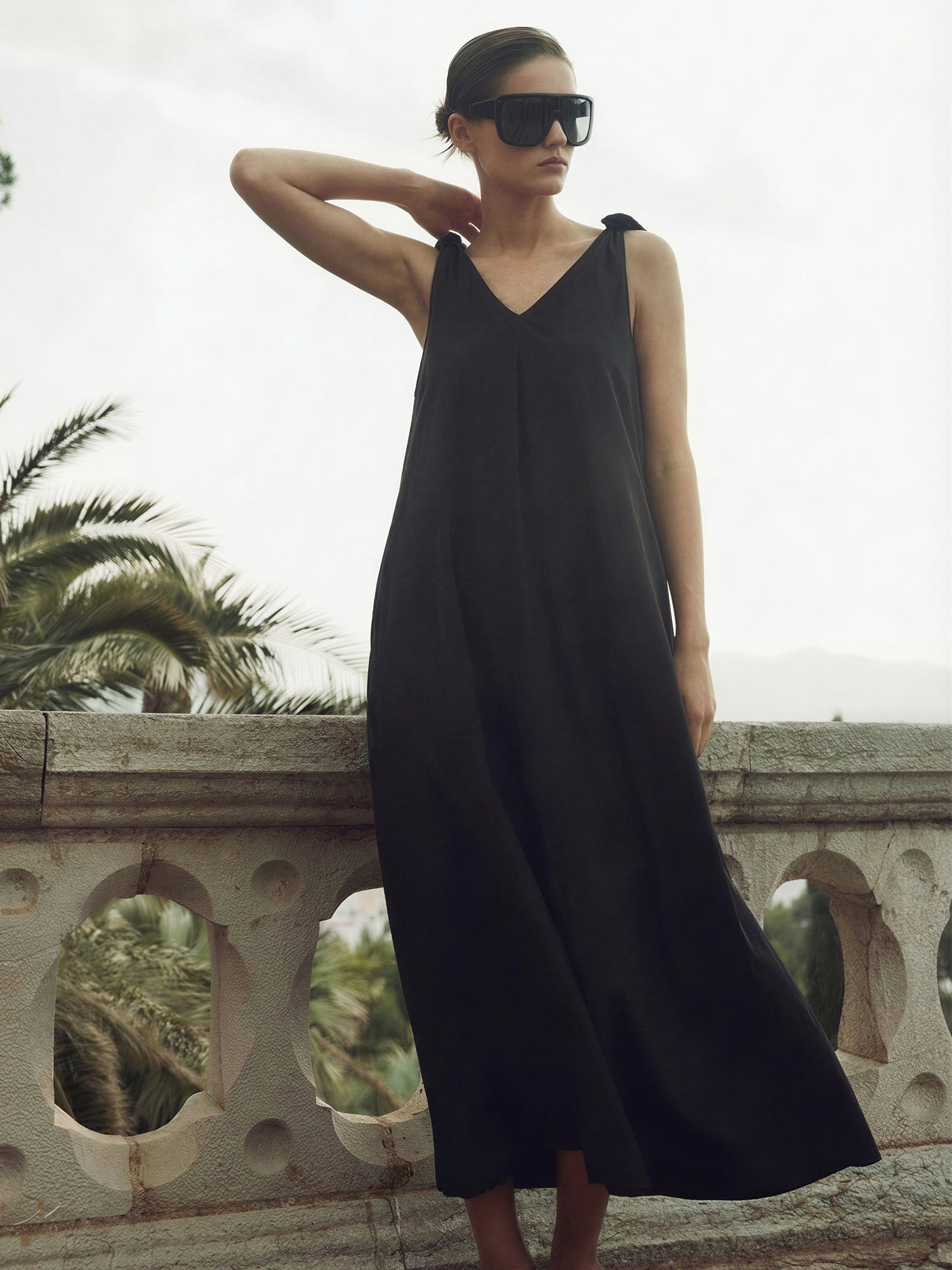 chinese dress ladies Sleeveless Knot Shoulder Maxi Dress – New York & Company