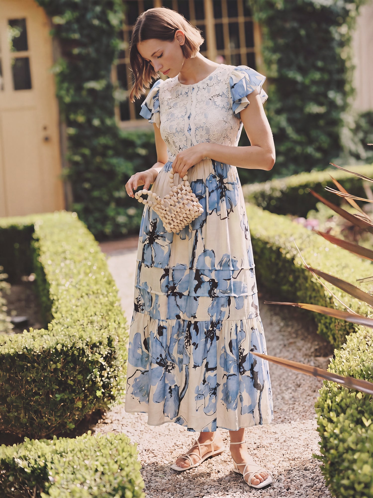 tiered midi dress with short sleeves Maurices Women's Floral Short Sleeve Tiered Midi Dress Size X Small