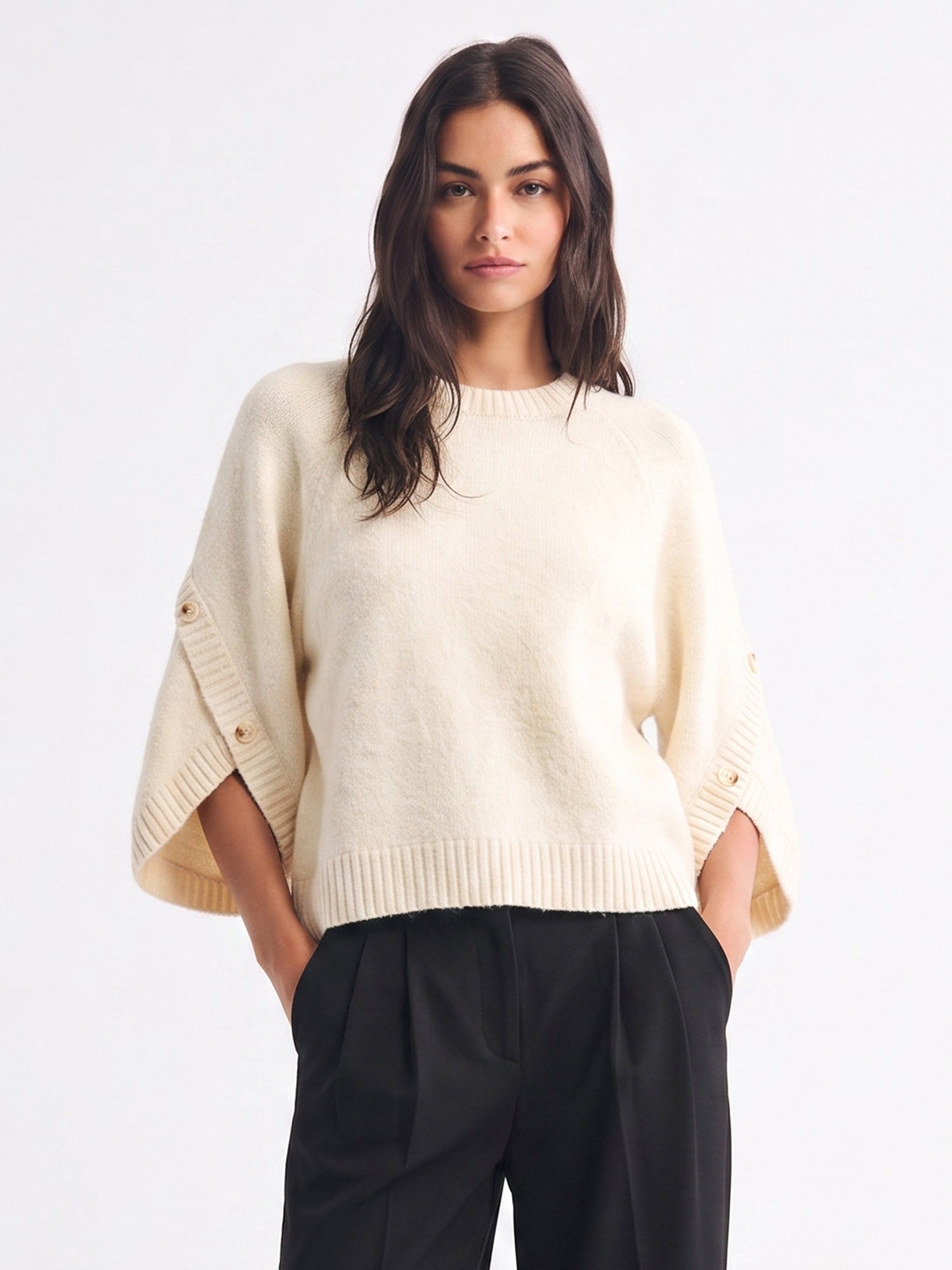 Oversized Raglan Sleeve Crew Neck Sweater Tee – New York & Company