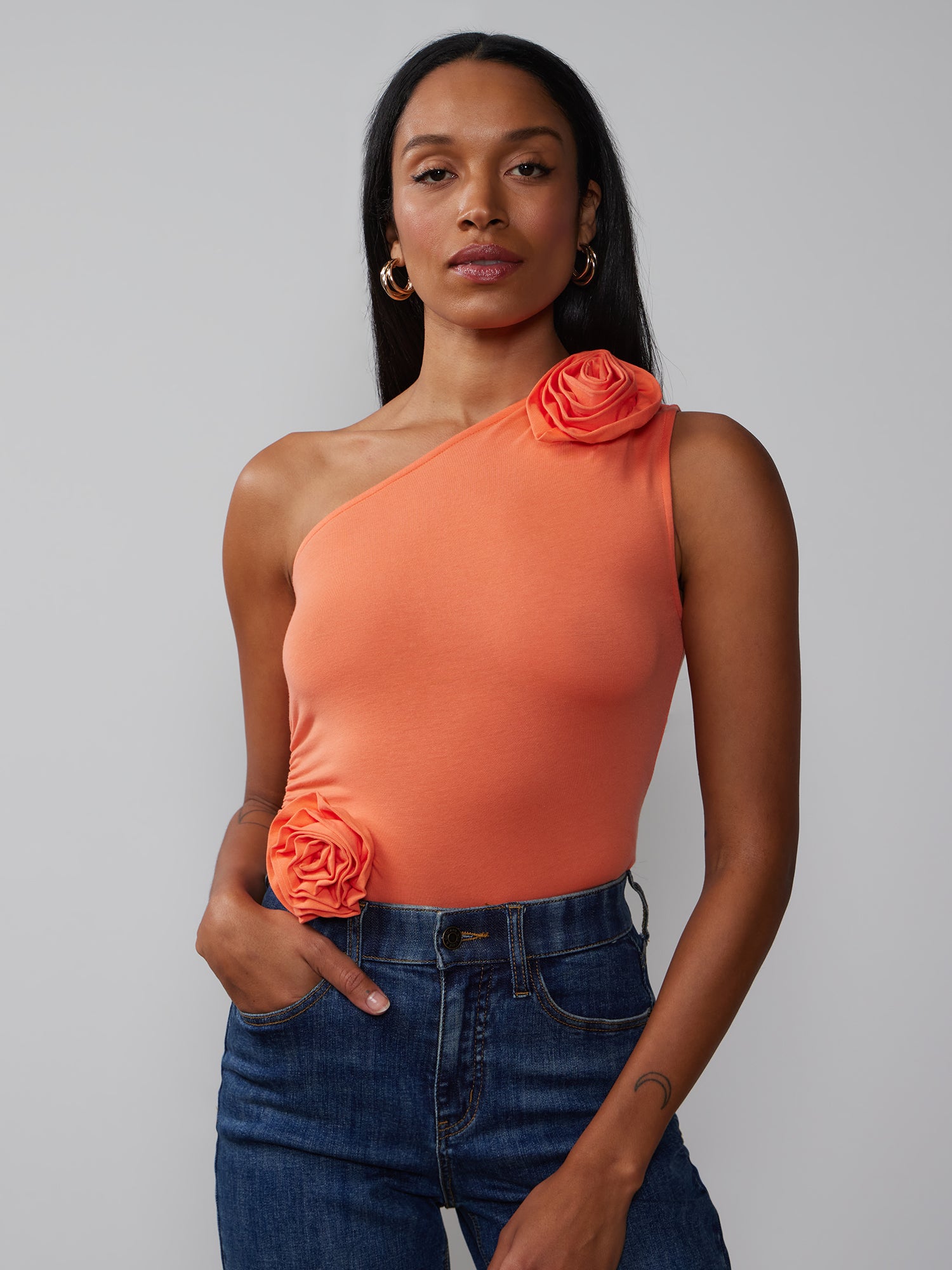 トップス sheller one shoulder ribbon shirt tops one shoulder ribbon shirt tops – shéller / シェリエ