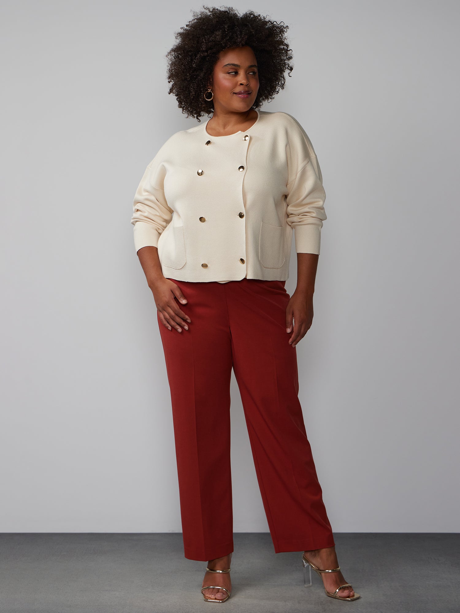 トップス laubeblanc Double-breasted Knit cardigan Double-breasted