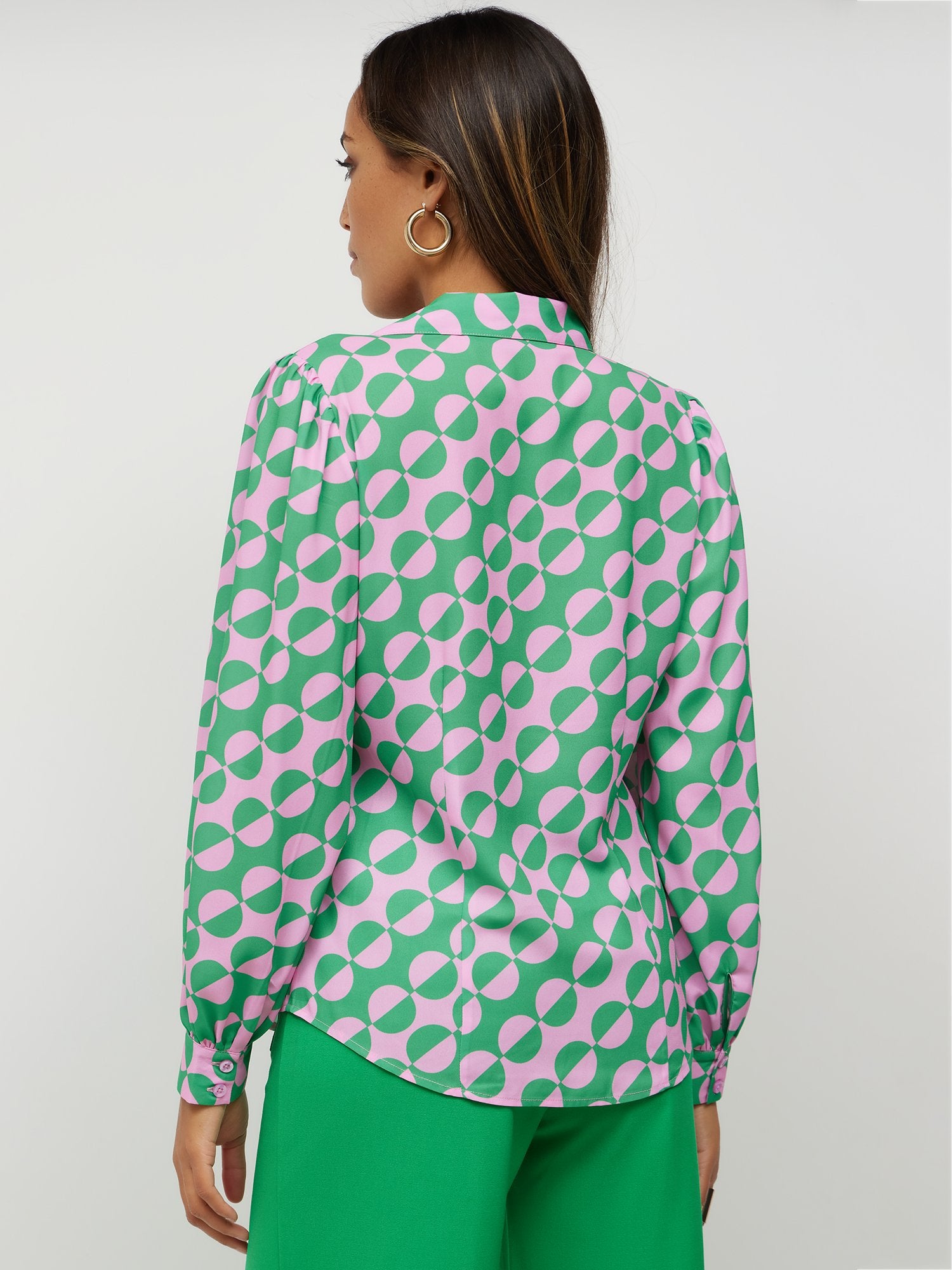 SQUARE DOT PRINT BLOUSE ブラウス グリーン アローズ BEAUTY&YOUTH UNITED ARROWS - [タグ付き新品] 6(ROKU) SQUARE DOT