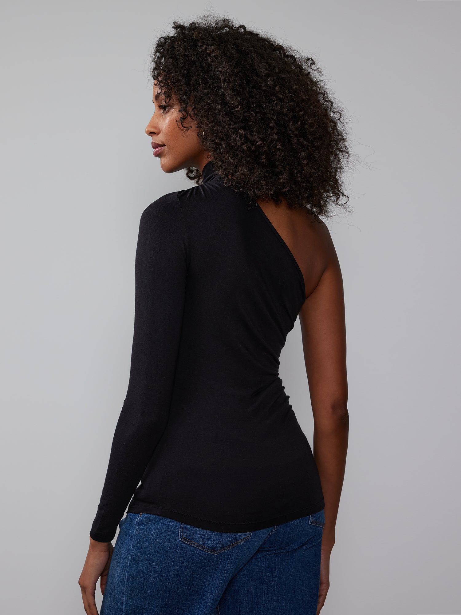 Tie Neck One Shoulder Top – New York & Company