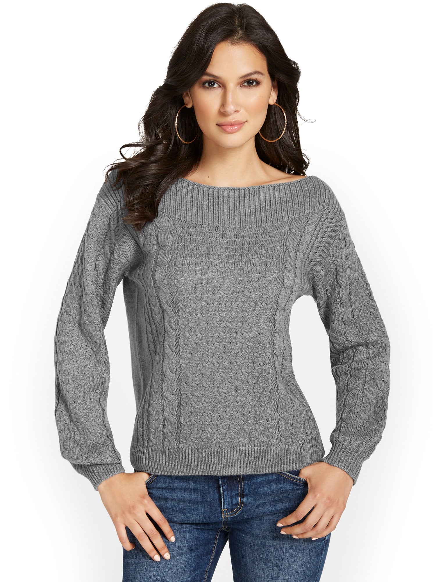 Off-The-Shoulder Pullover Sweater – New York & Company