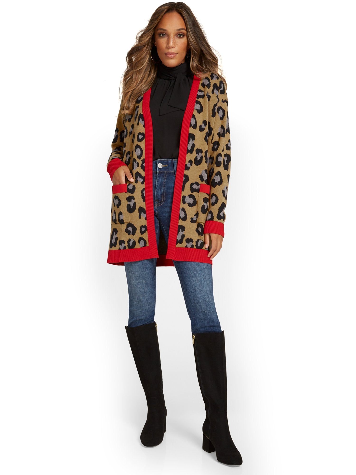 Leopard-Print Cardigan – New York & Company