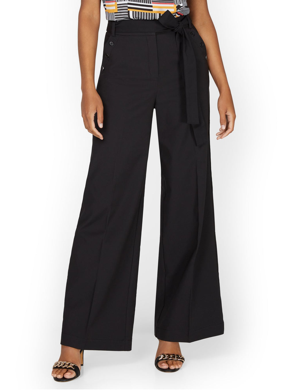 slim fit dress slacks High Waist Wide Leg Dress Pants main image 0