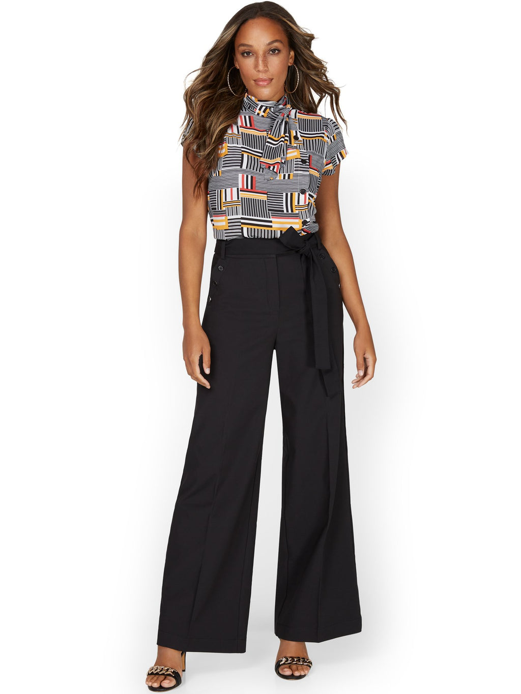 Tie-Waist Wide-Leg Pant - 7th Avenue  New York & Company