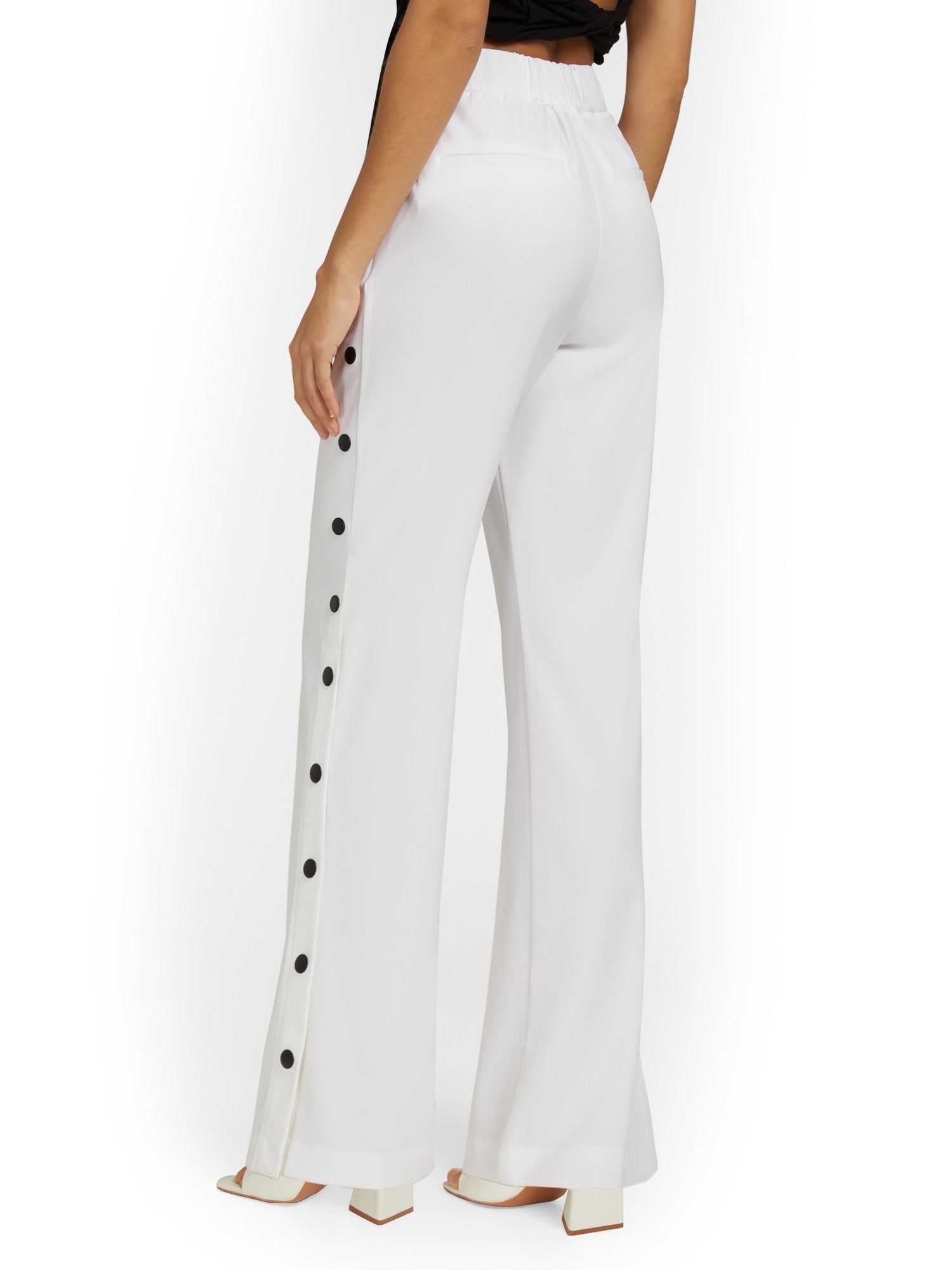 Side-Button Wide-Leg Pant  New York & Company