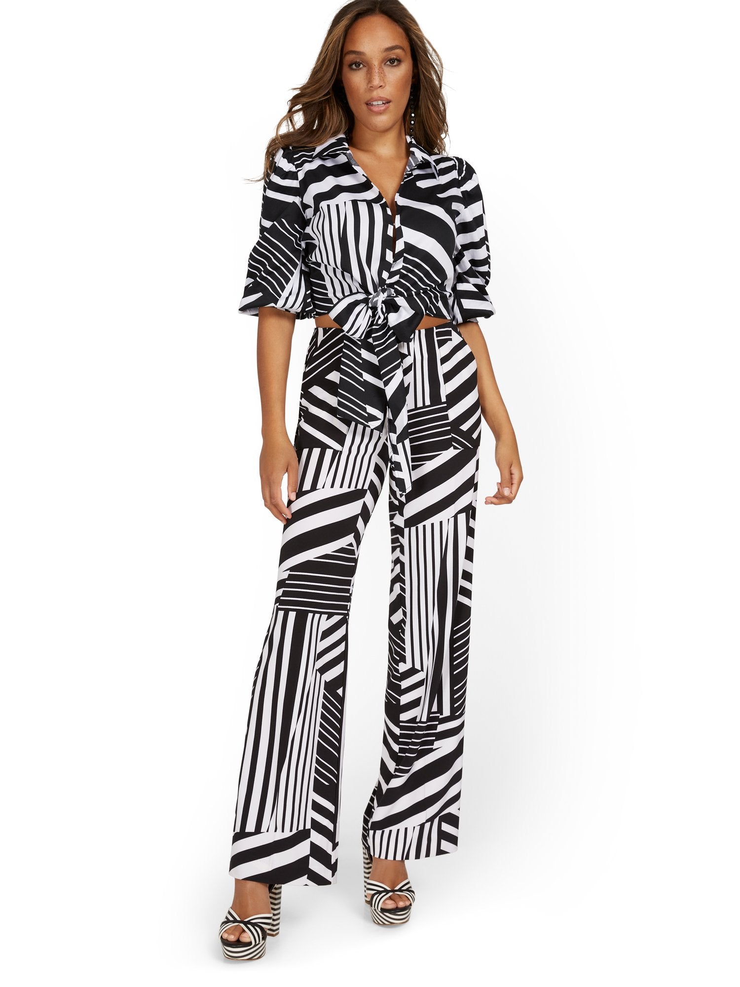 princess polly baby blue dress Black stretch Pant Suit main image 0