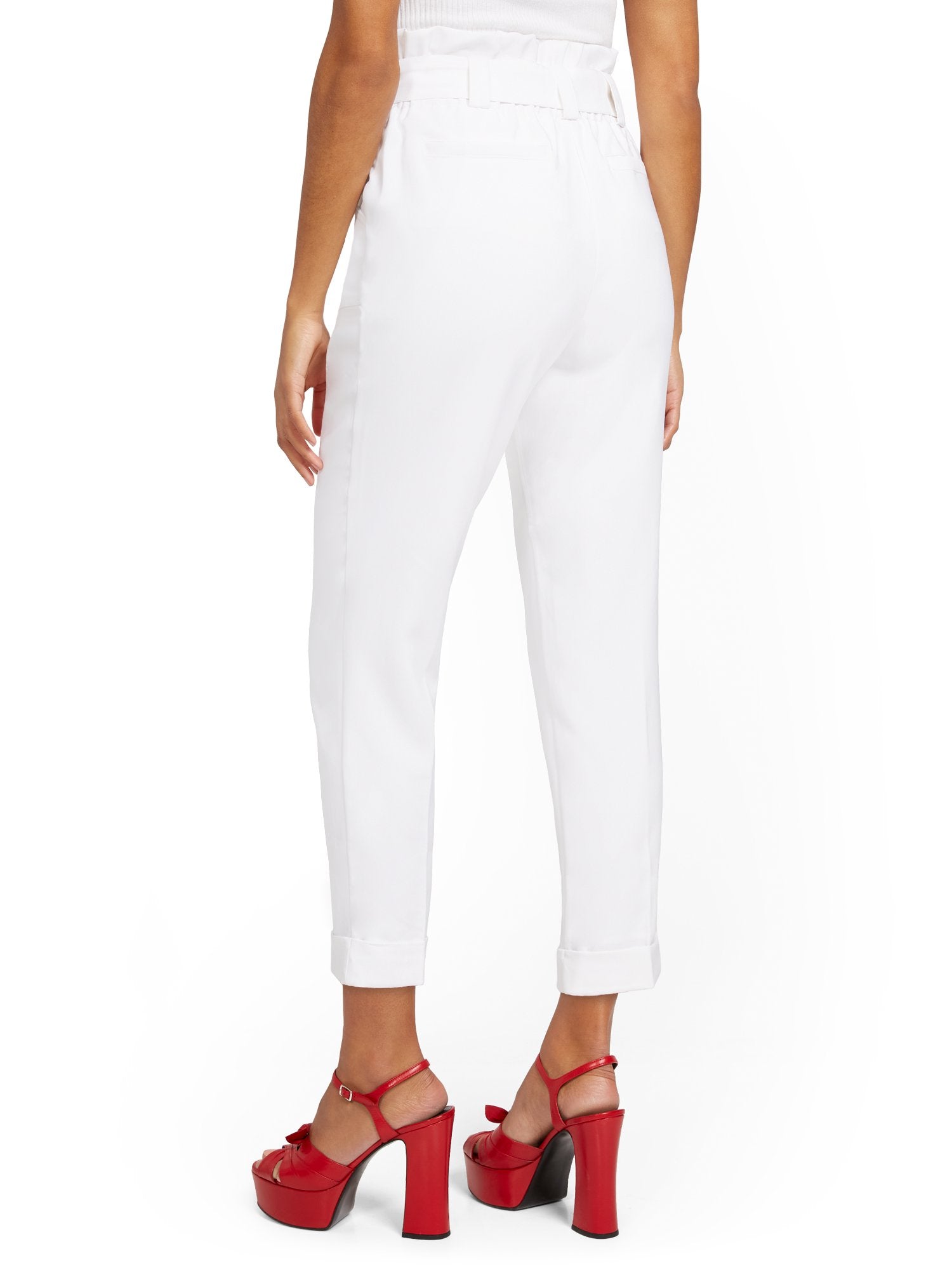 ny & co dress pants White Tapered Leg Ankle Pant – New York & Company
