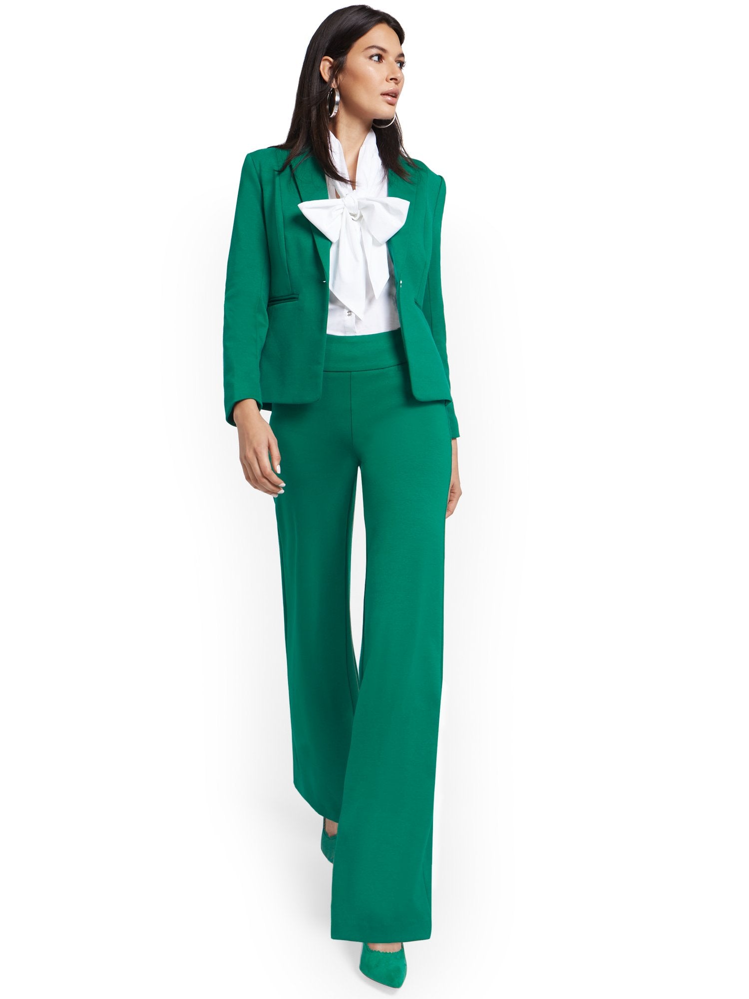 ny & co dress pants Pull-On Wide-Leg Pant