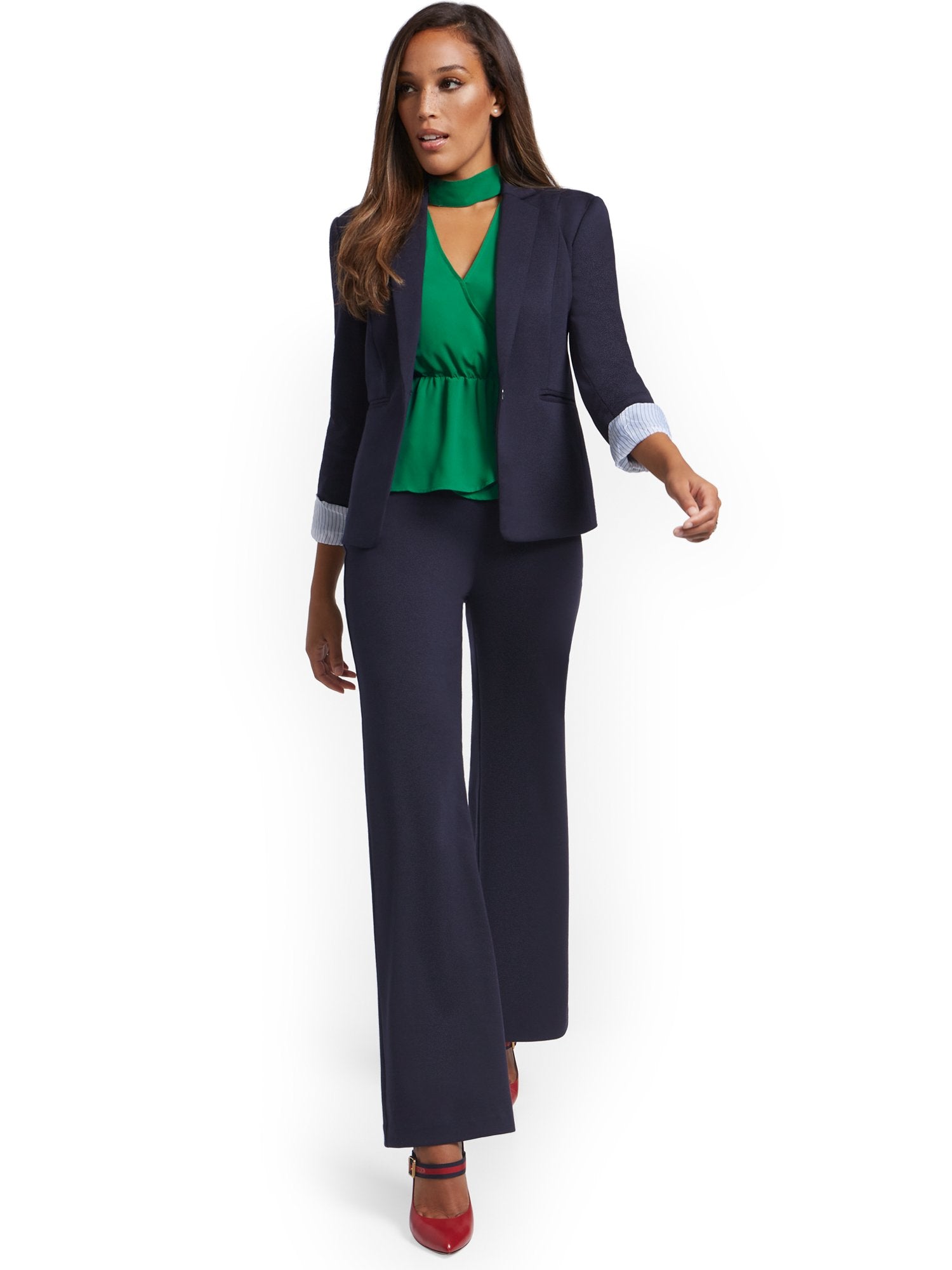 Pull-On Wide-Leg Pant