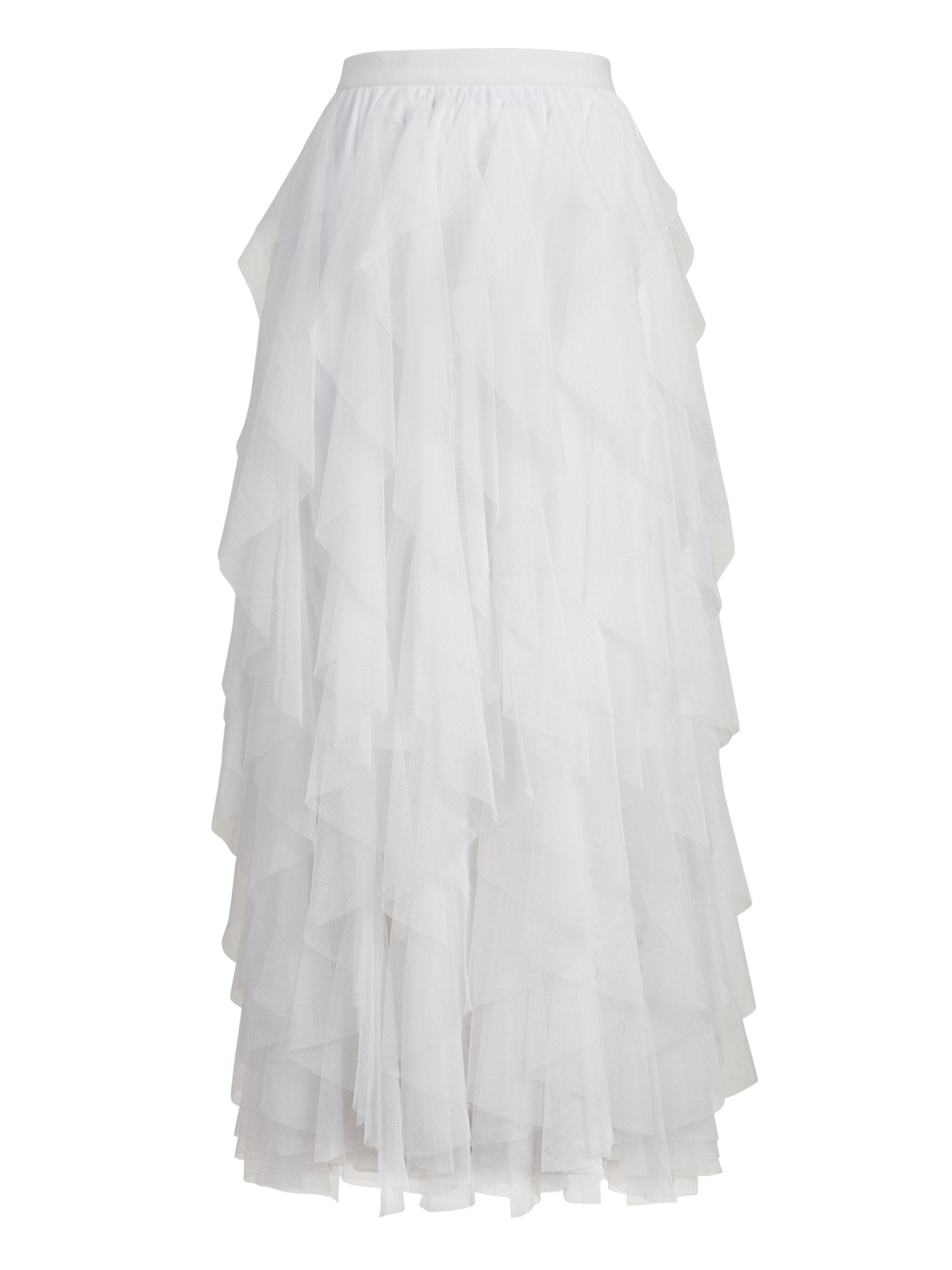 White Ruffled Tulle Skirt – New York & Company