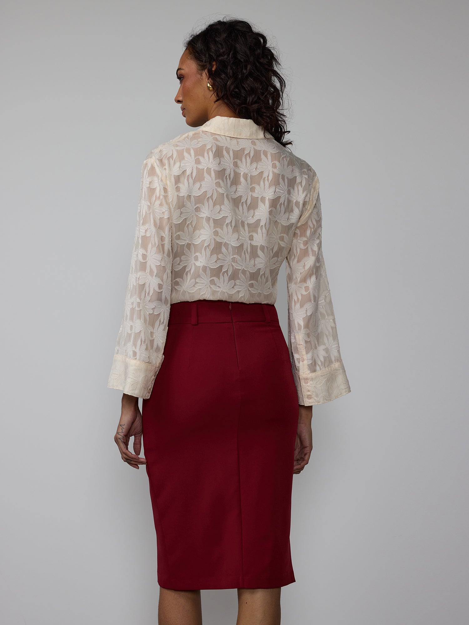 Belted Side Slit Pencil Skirt – New York & Company