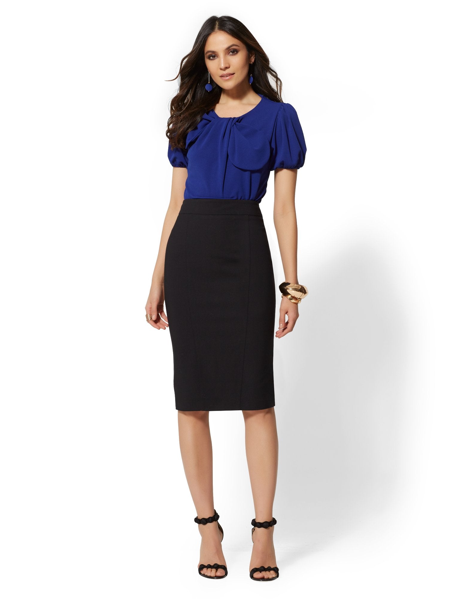 Seamed Pencil Skirt - All-Season Stretch - 7th Avenue – New York
